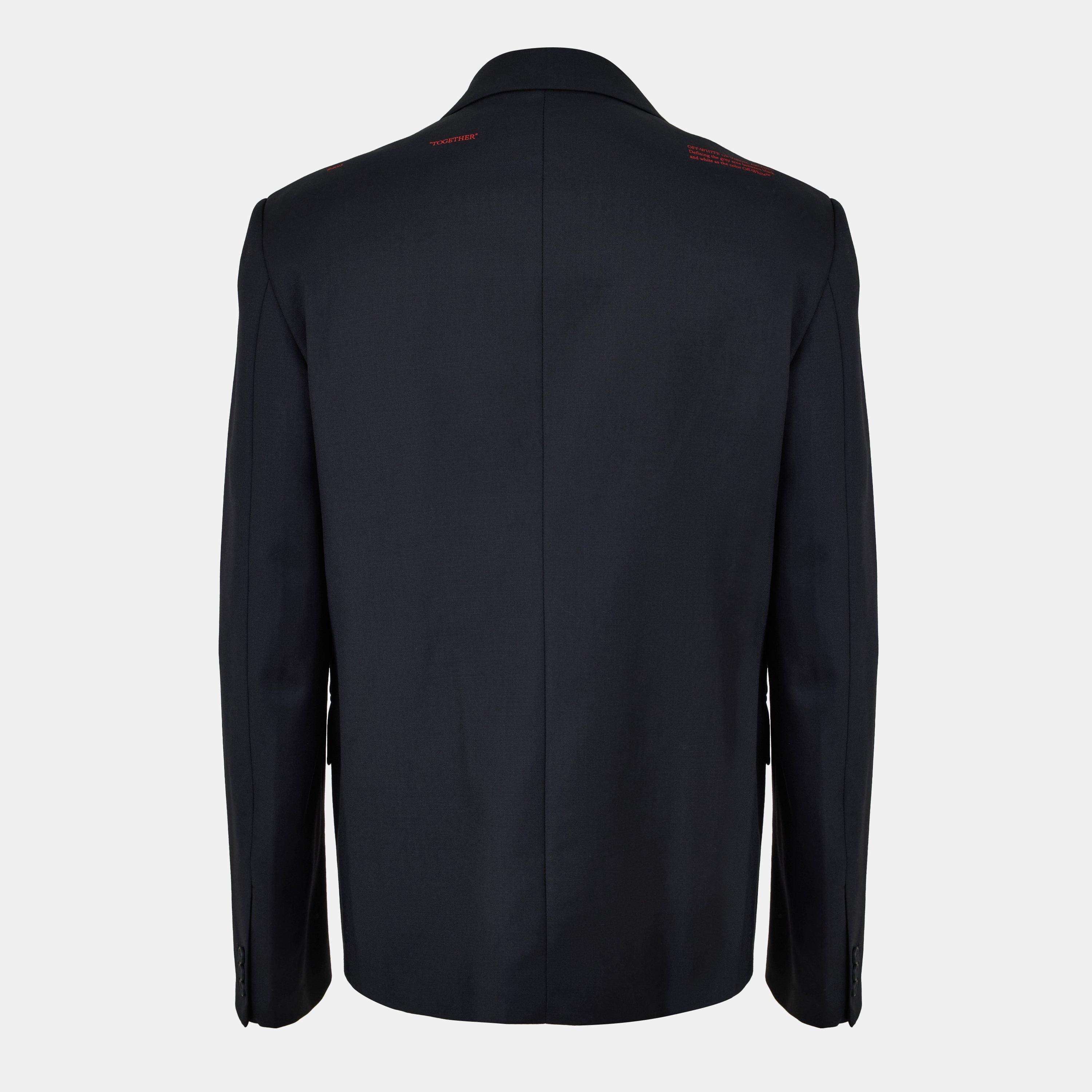 Black/Red - Off White - Men's Blazer - 2