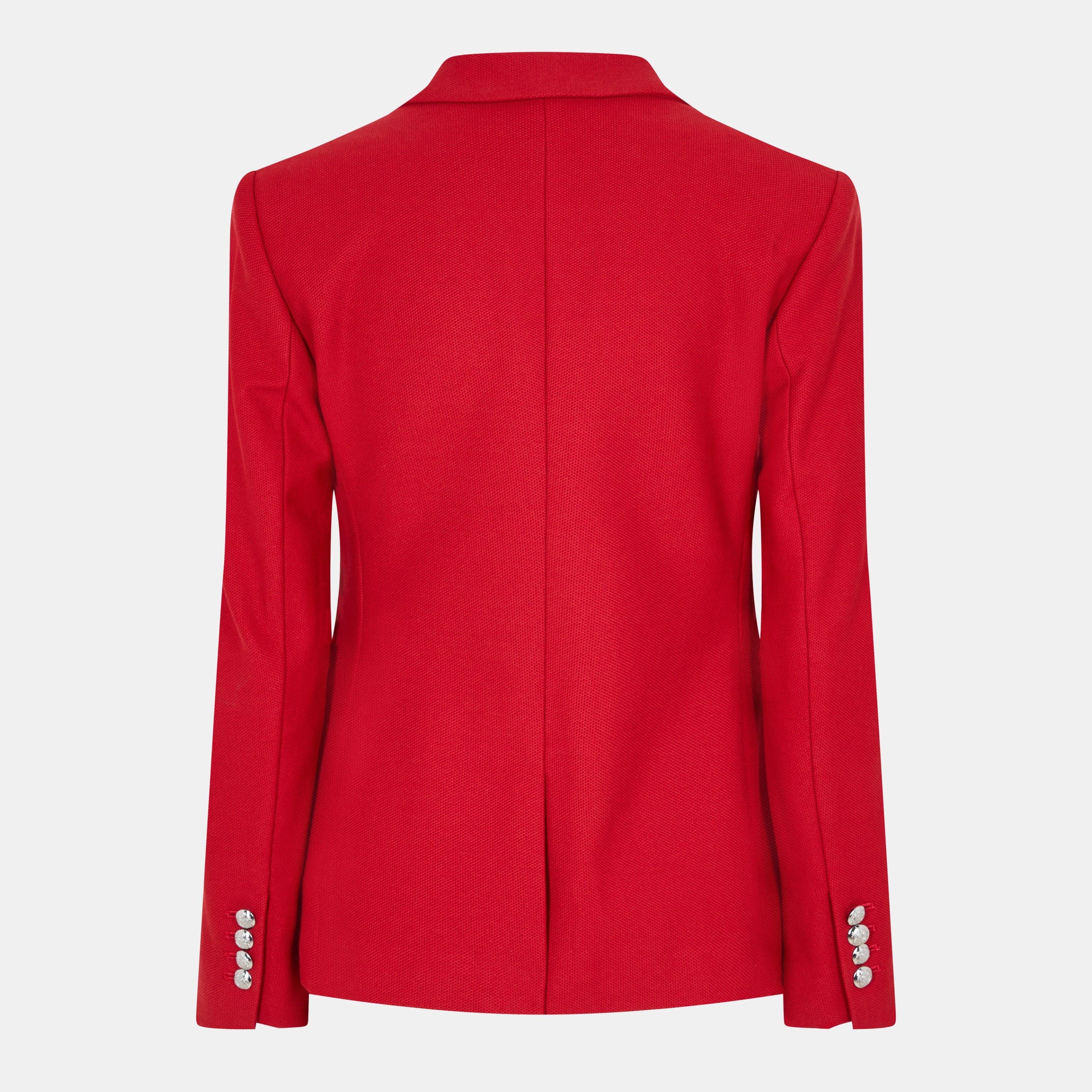 Madison Red - Lauren by Ralph Lauren - Women's Anfisa Real Leather Blazer - 2