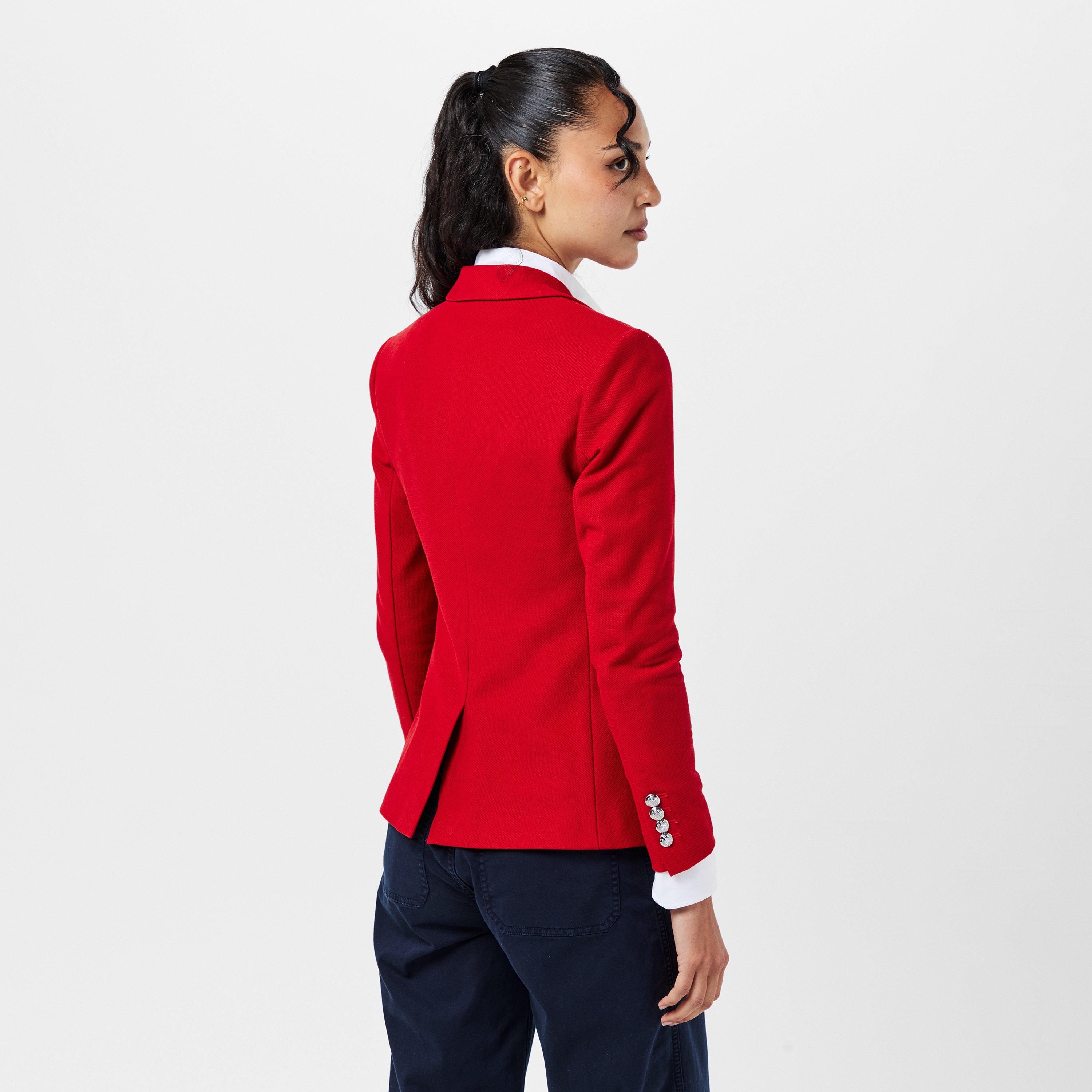 Madison Red - Lauren by Ralph Lauren - Women's Anfisa Real Leather Blazer - 4