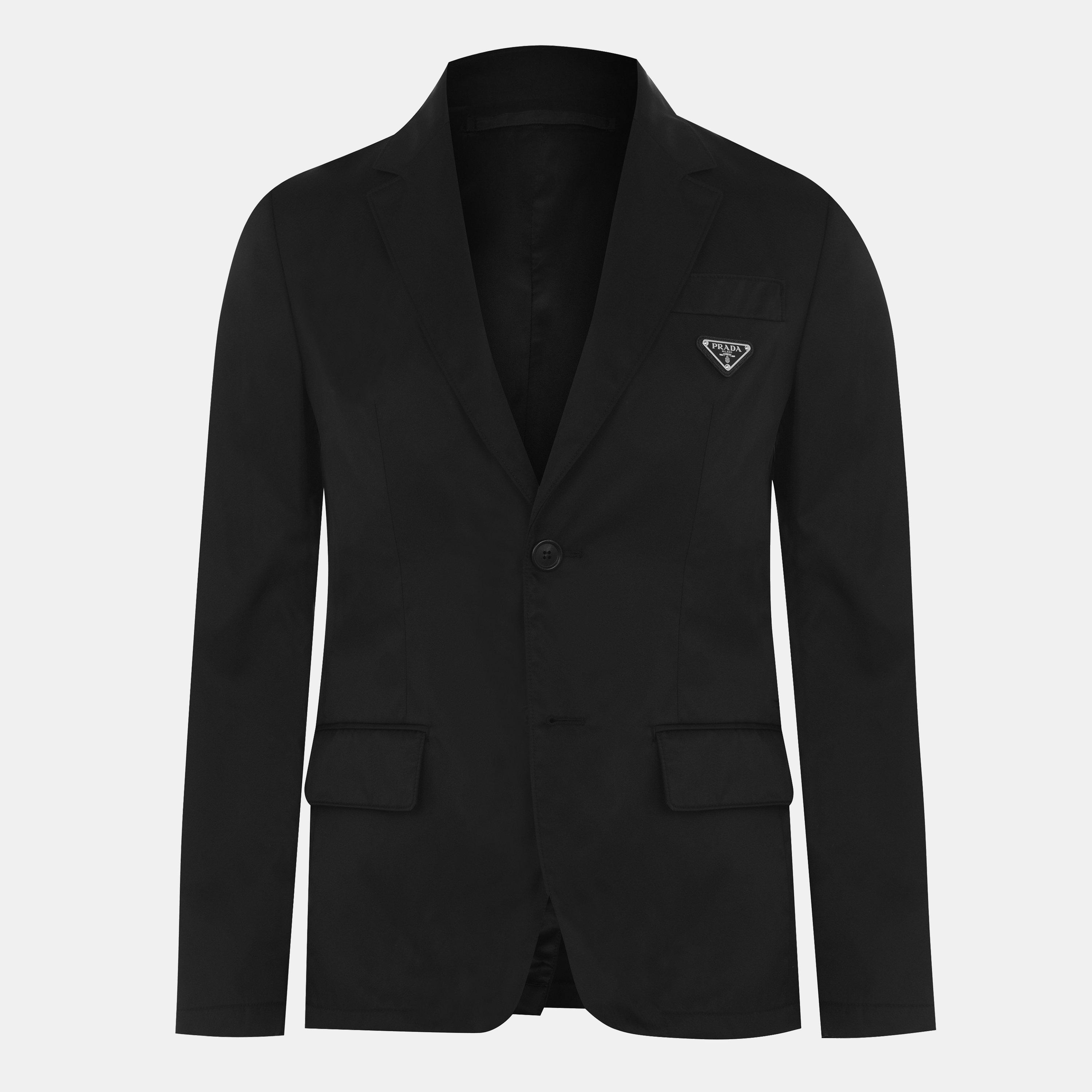 0*7様 old prada tailored jacket suit Blac Prada Men's Badge Long Sleeve Blazer | Flannels