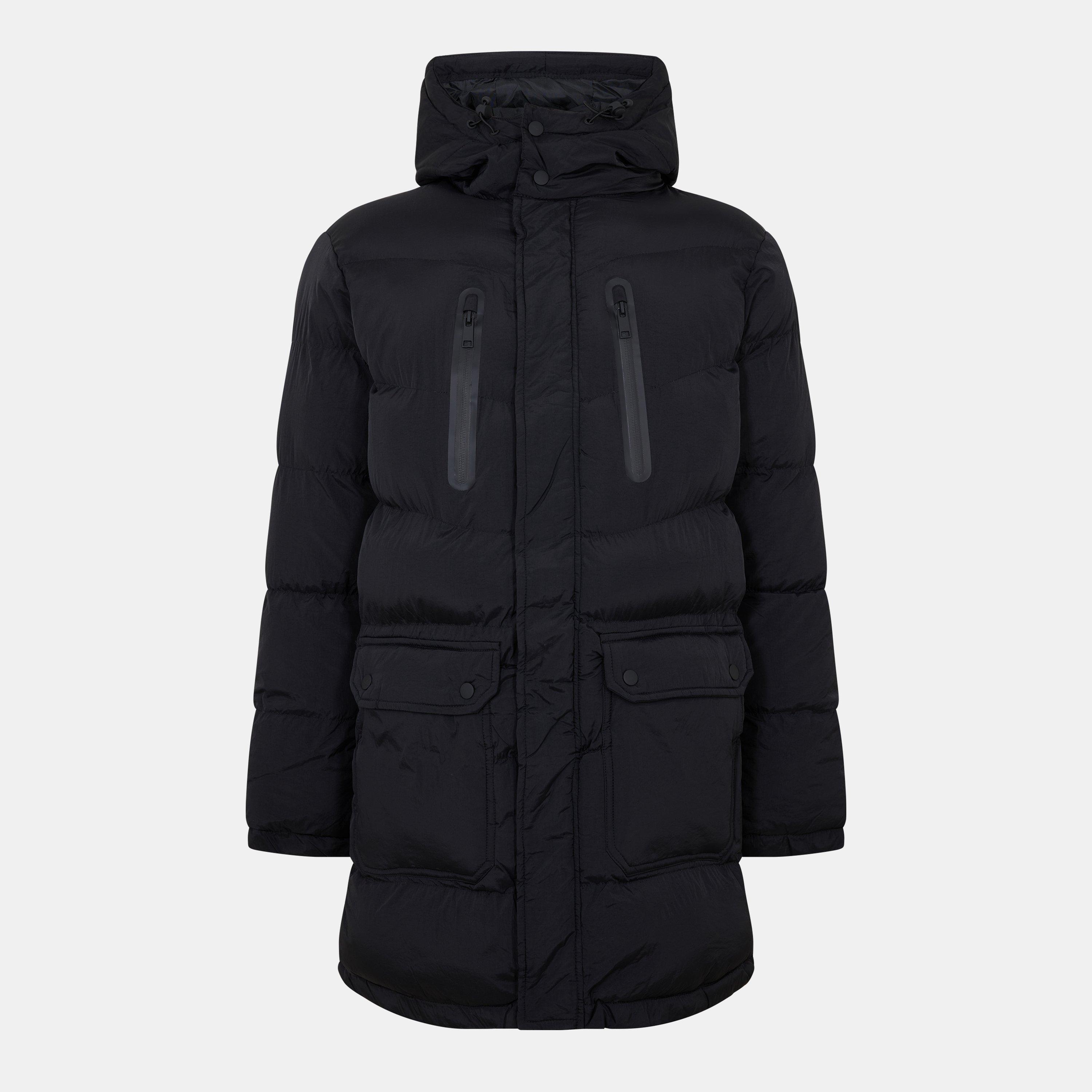 Black - Brave Soul - Men's Long Sleeve Short Puffer Jacket - 1