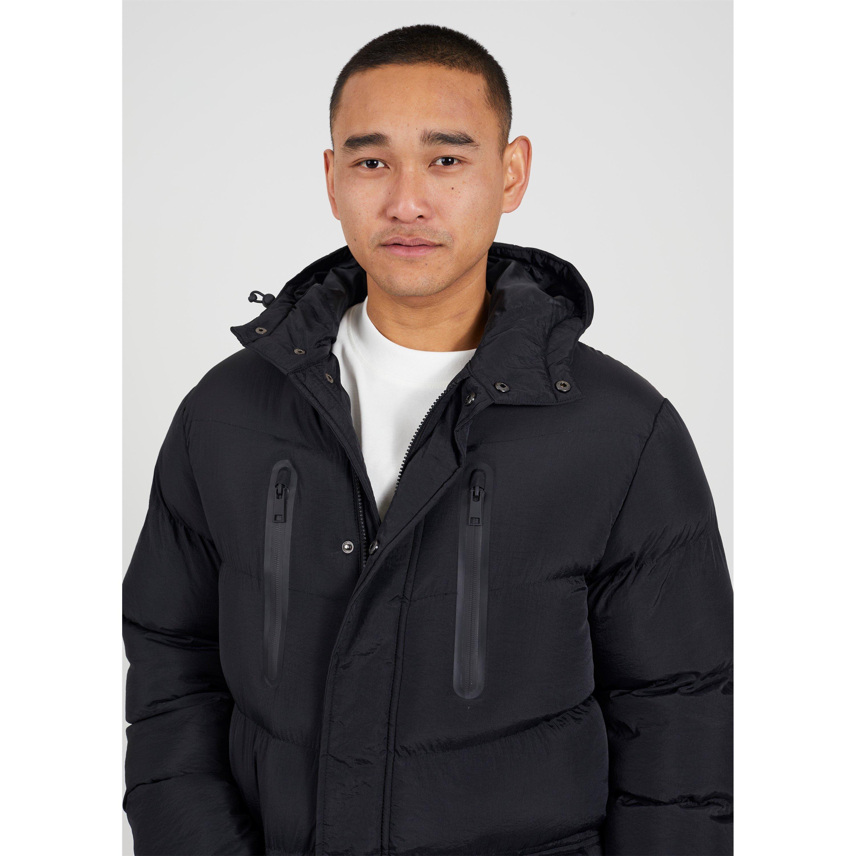 Black - Brave Soul - Long Sleeve Short Puffer Jacket - 4