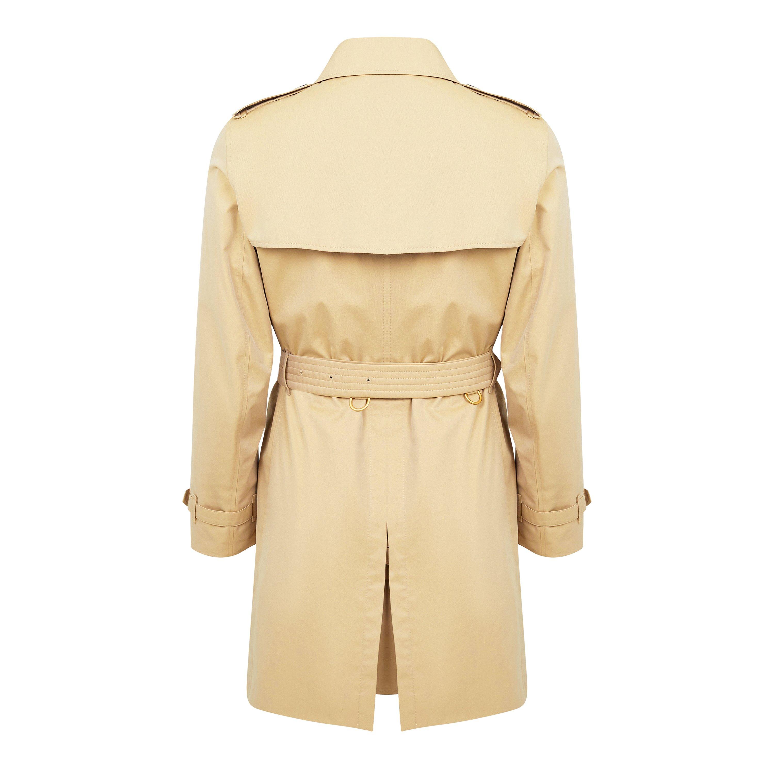 Honey A1366 - Burberry - Men's Kensington Cotton Water Resistant Long Sleeve Trench Coat - 2