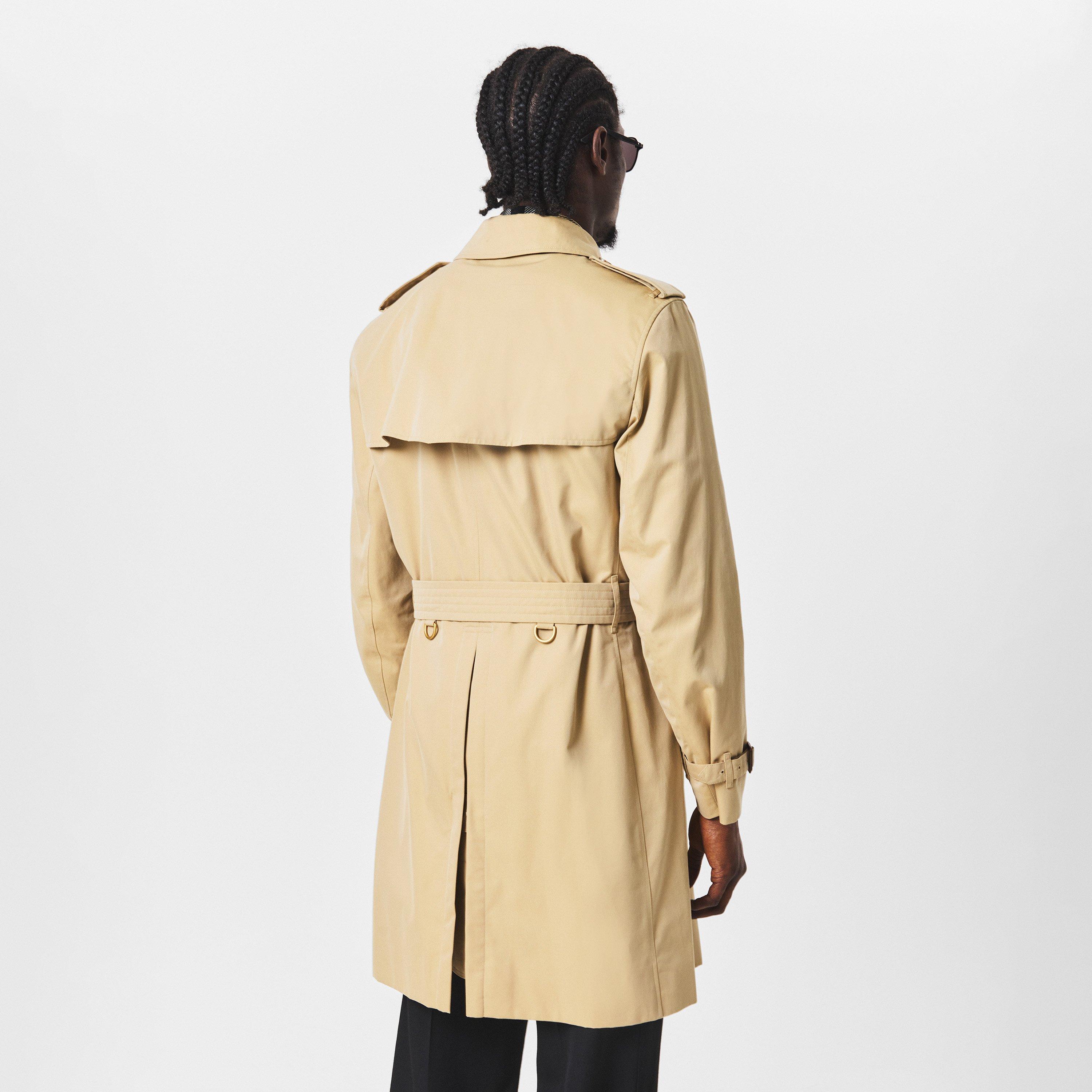 Honey A1366 - Burberry - Men's Kensington Cotton Water Resistant Long Sleeve Trench Coat - 4