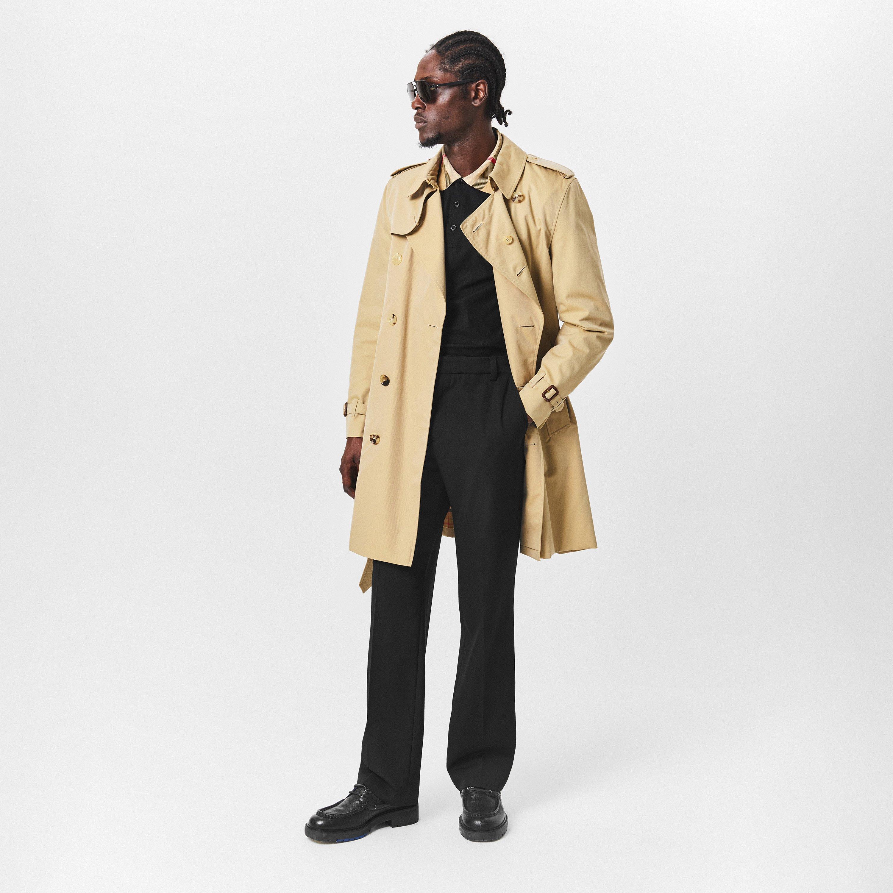 Honey A1366 - Burberry - Men's Kensington Cotton Water Resistant Long Sleeve Trench Coat - 6