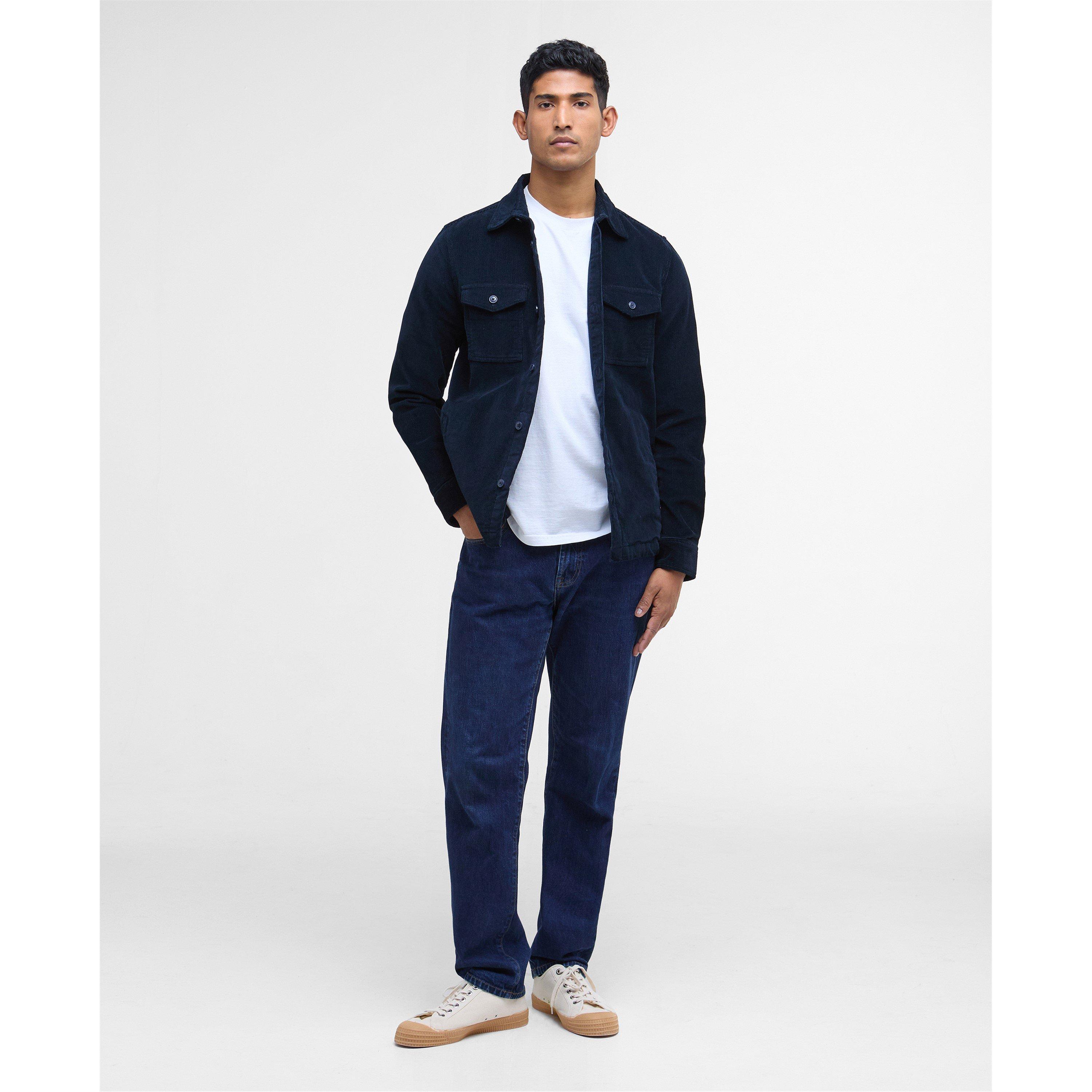 Navy NY91 - Barbour - Men's  Cord Cotton Long Sleeve Overshirt - 3