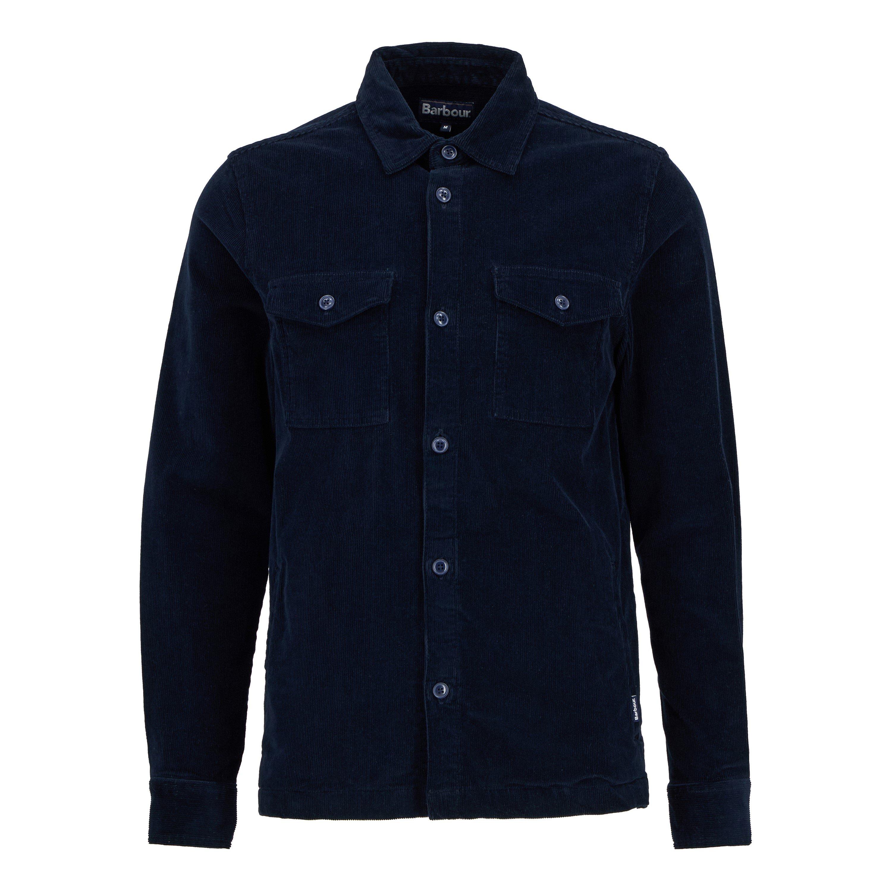 Navy NY91 - Barbour - Men's  Cord Cotton Long Sleeve Overshirt - 6