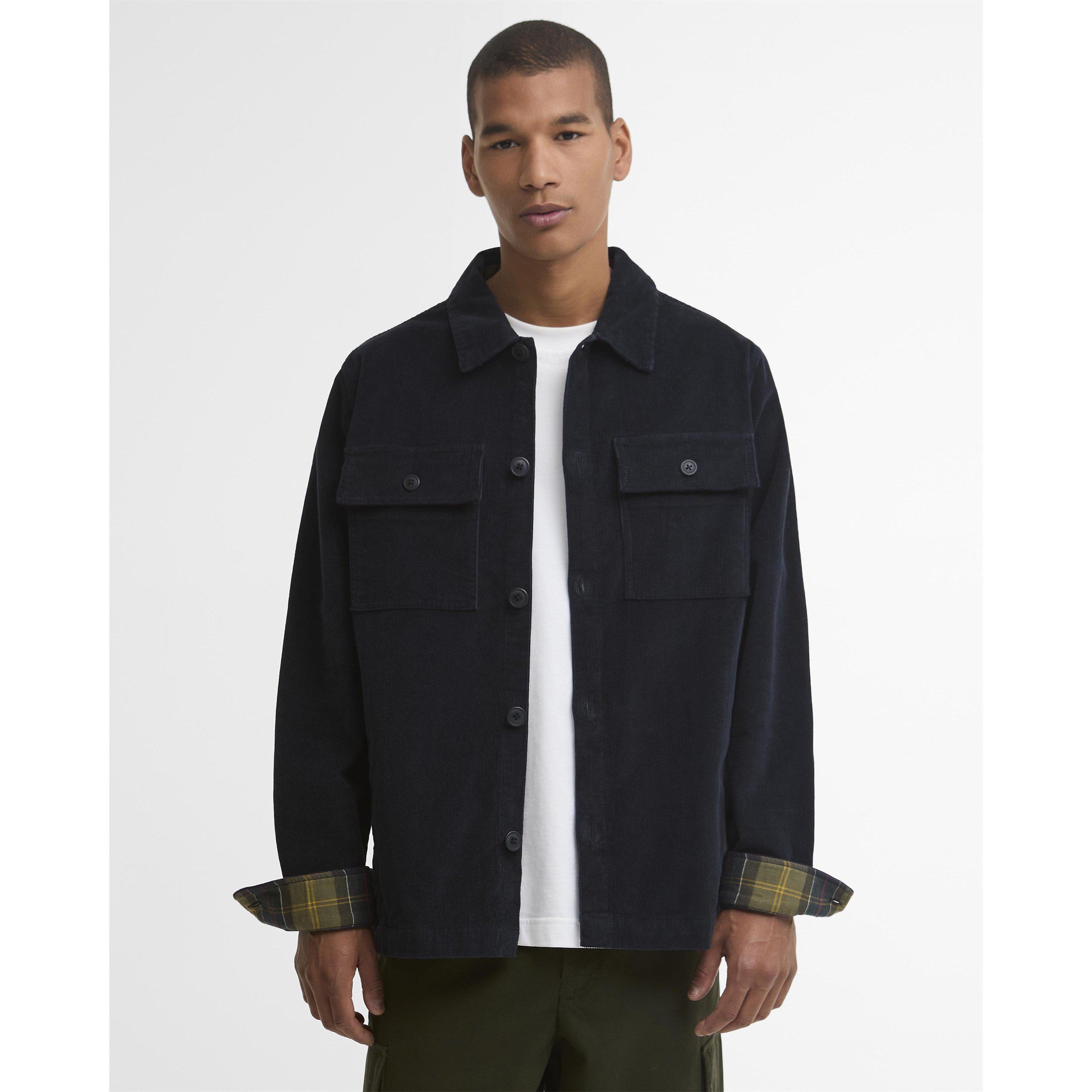 Navy NY91 - Barbour - Men's  Cord Cotton Long Sleeve Overshirt - 3