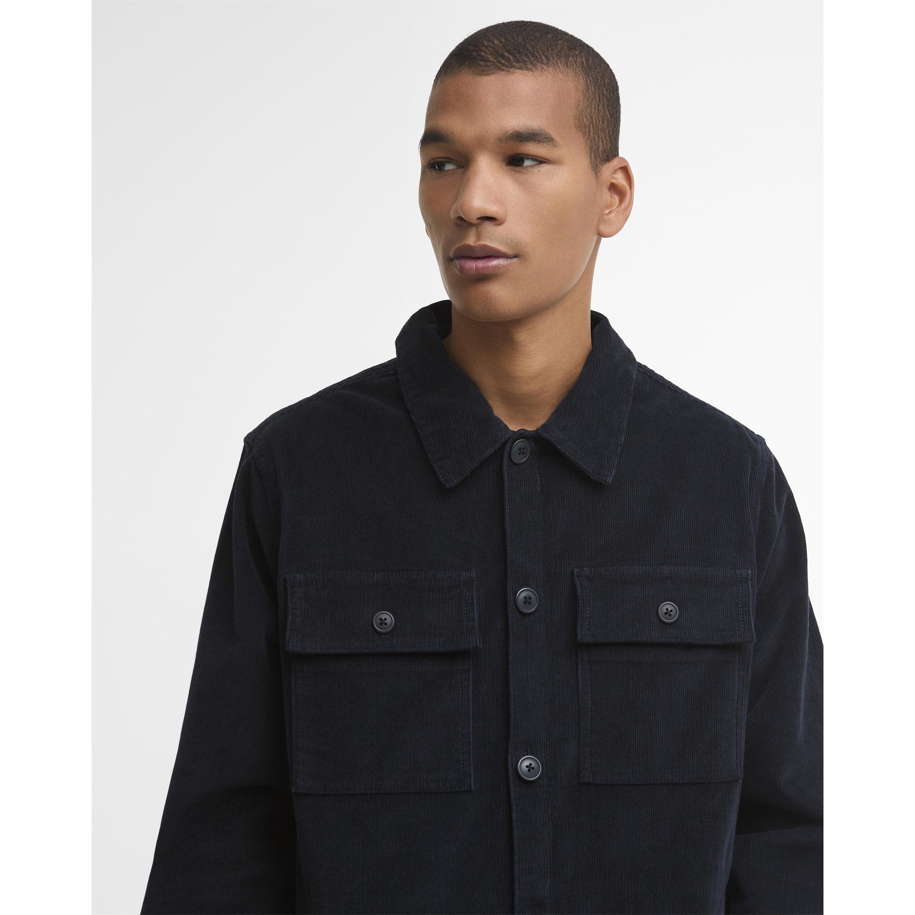 Navy NY91 - Barbour - Men's  Cord Cotton Long Sleeve Overshirt - 5
