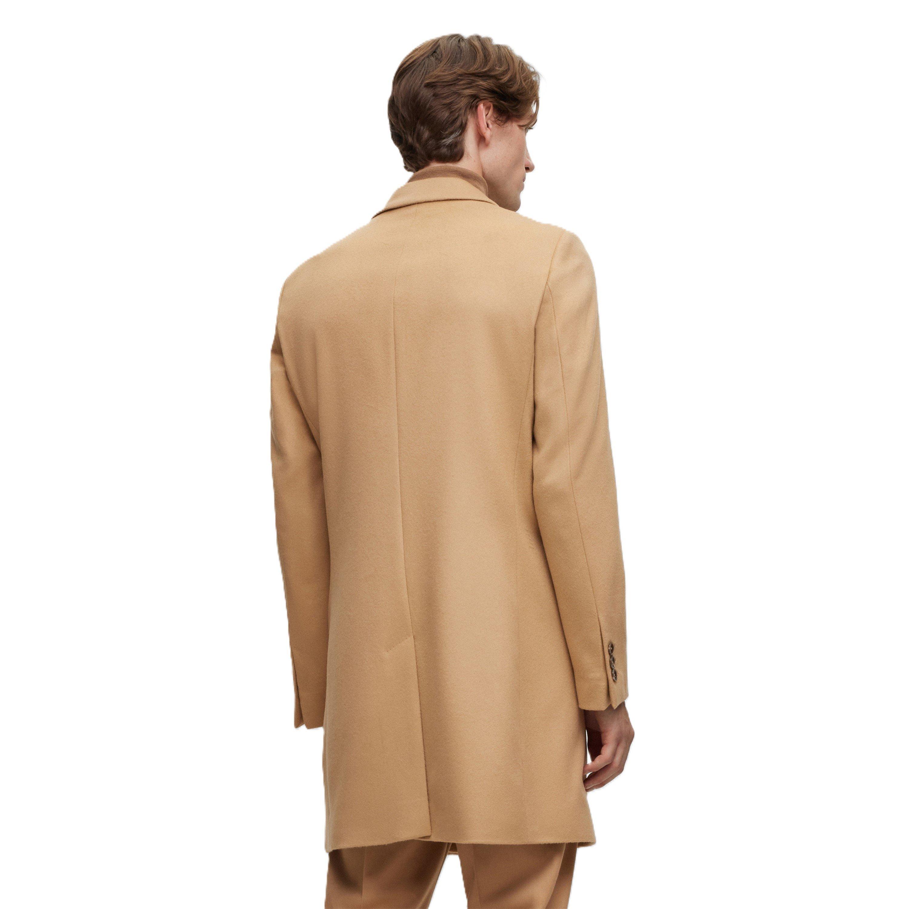 Beige - Boss - Men's Hyde Tailored Fit Long Formal Coat - 3