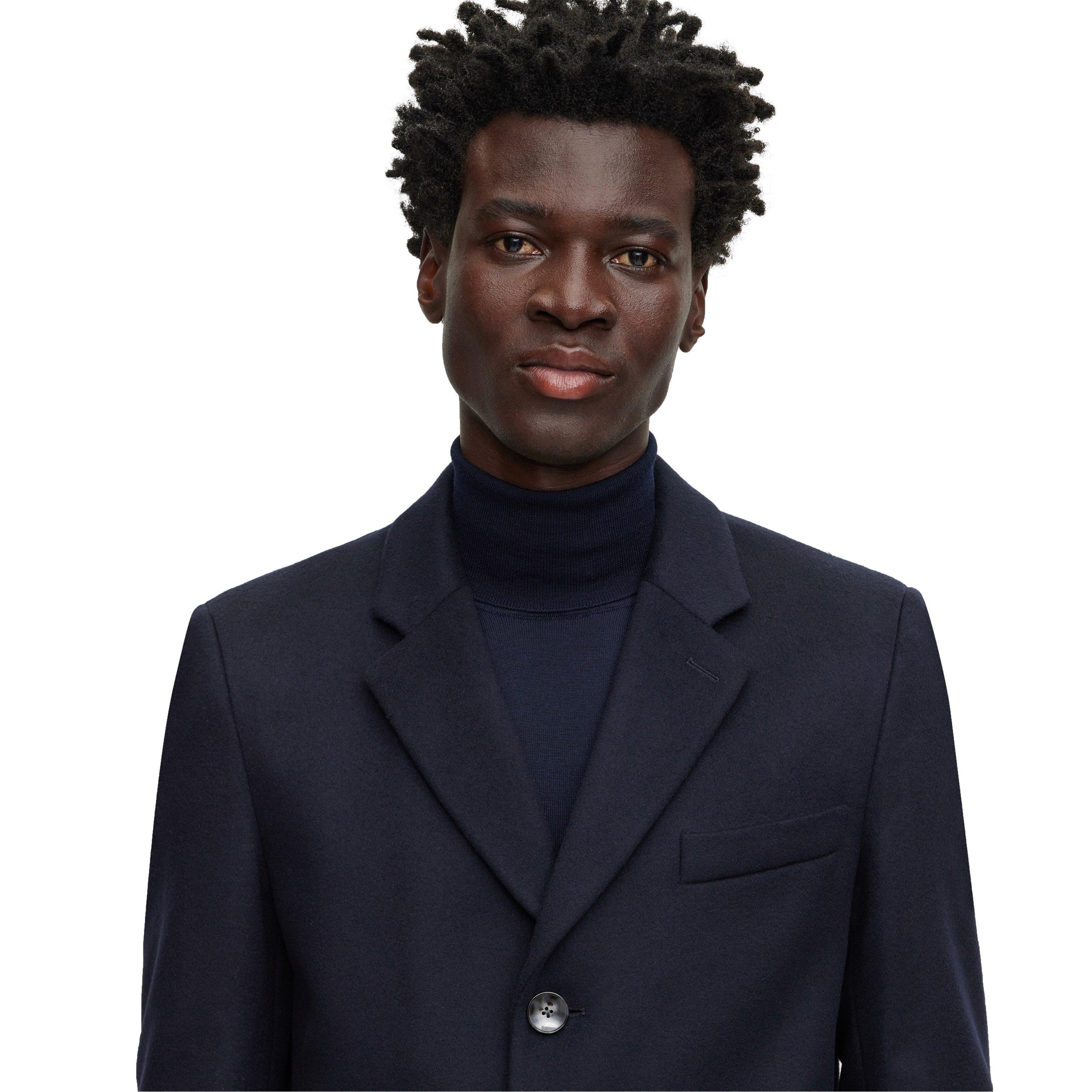 Blue - Boss - Men's Hyde Tailored Fit Long Formal Coat - 3