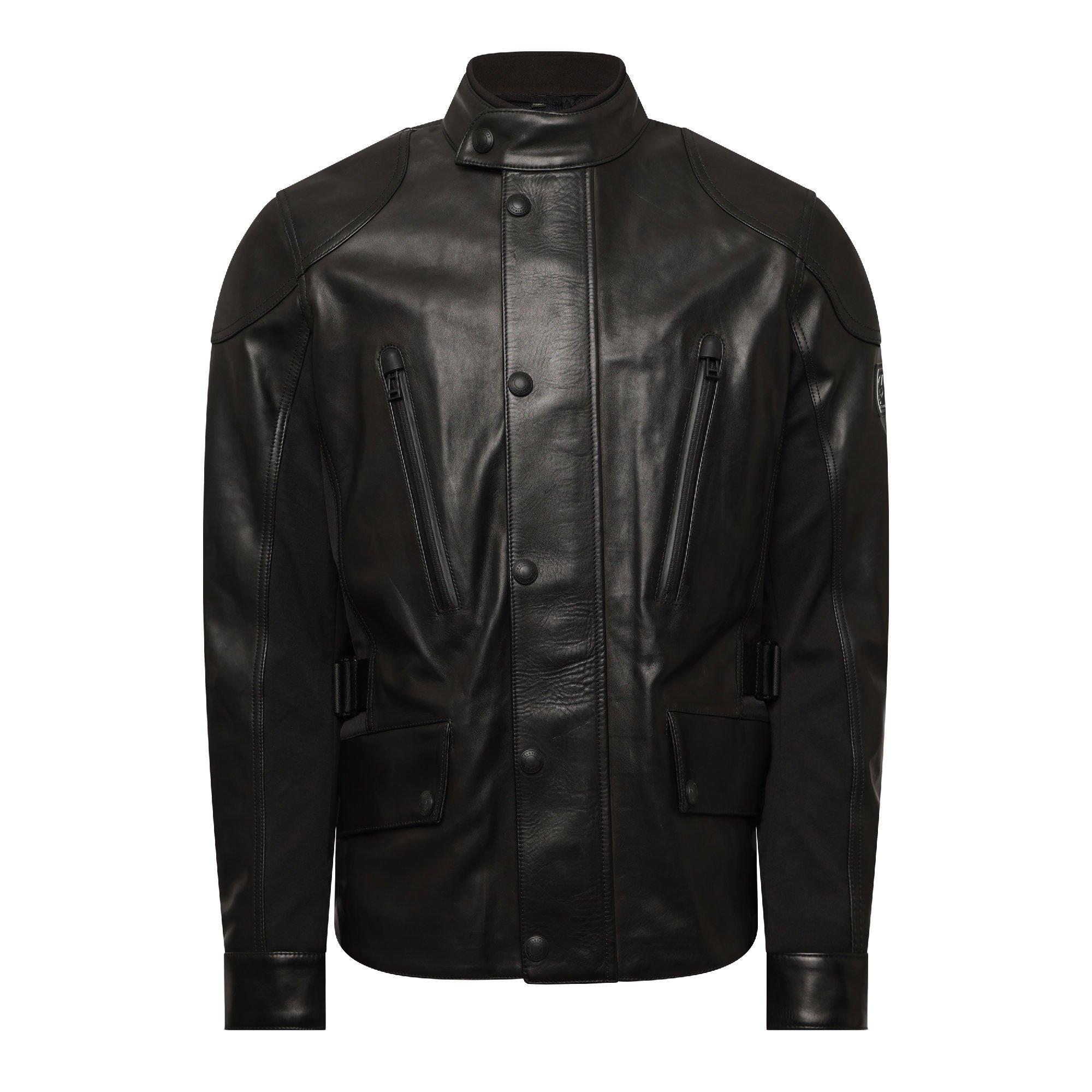 Black - Belstaff - Men's Motorcycle Leather Jacket - 1