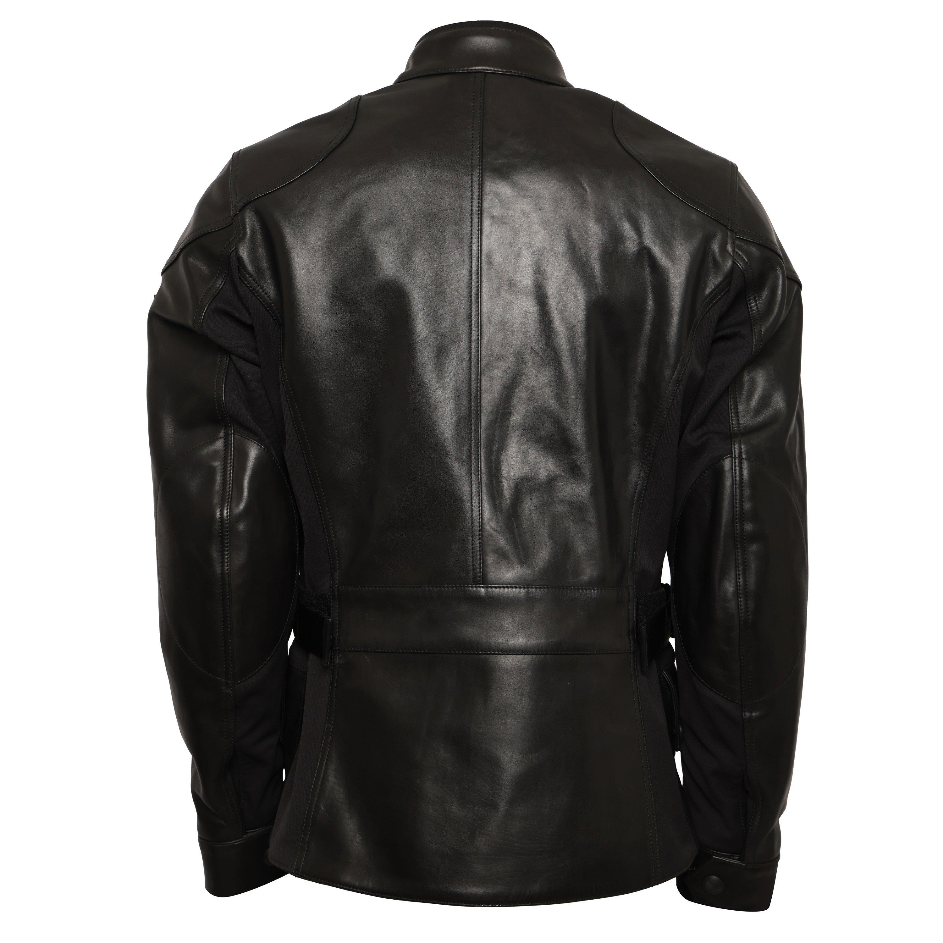 Black - Belstaff - Men's Motorcycle Leather Jacket - 2