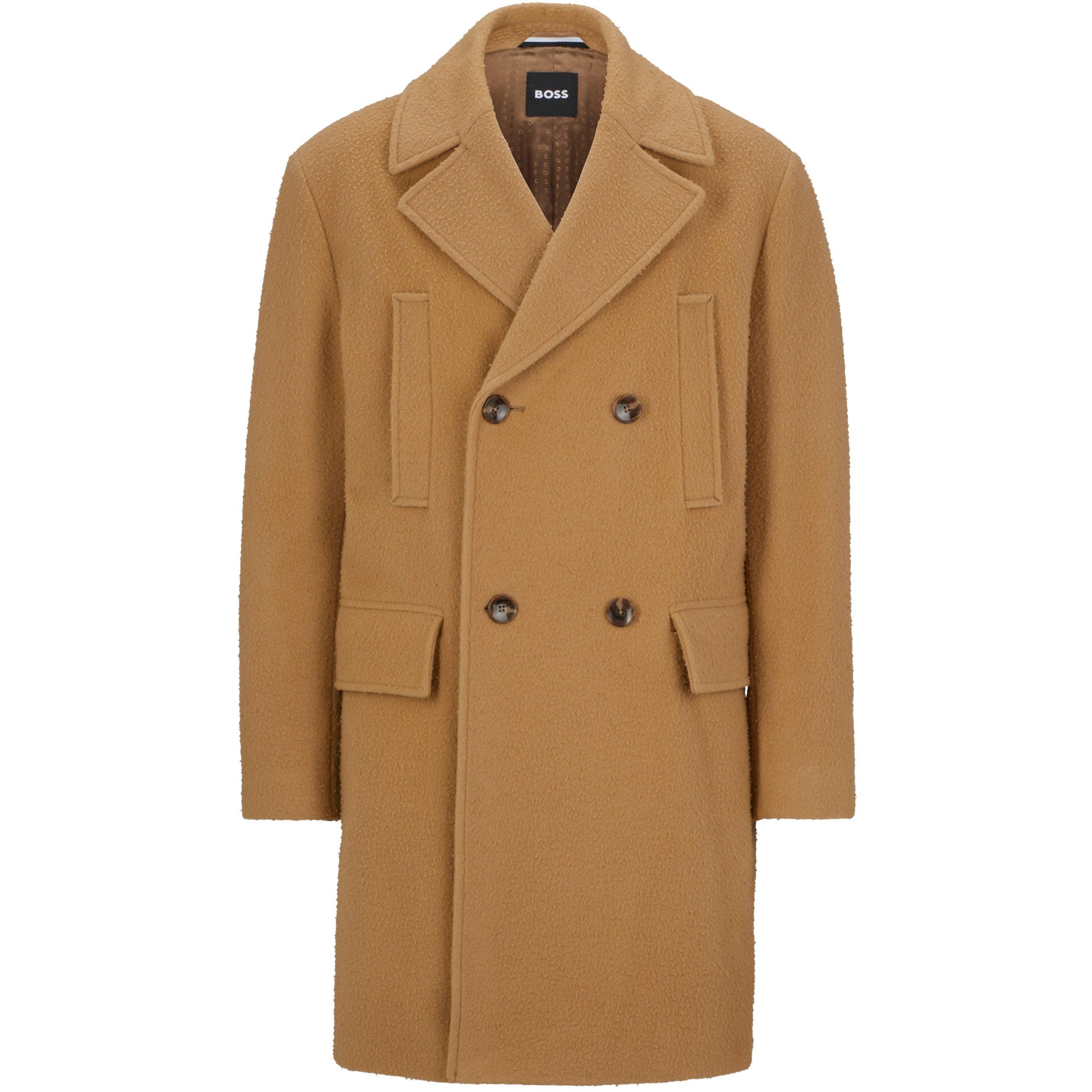Beige - Boss - Men's H-Cam Double Breasted Coat - 4
