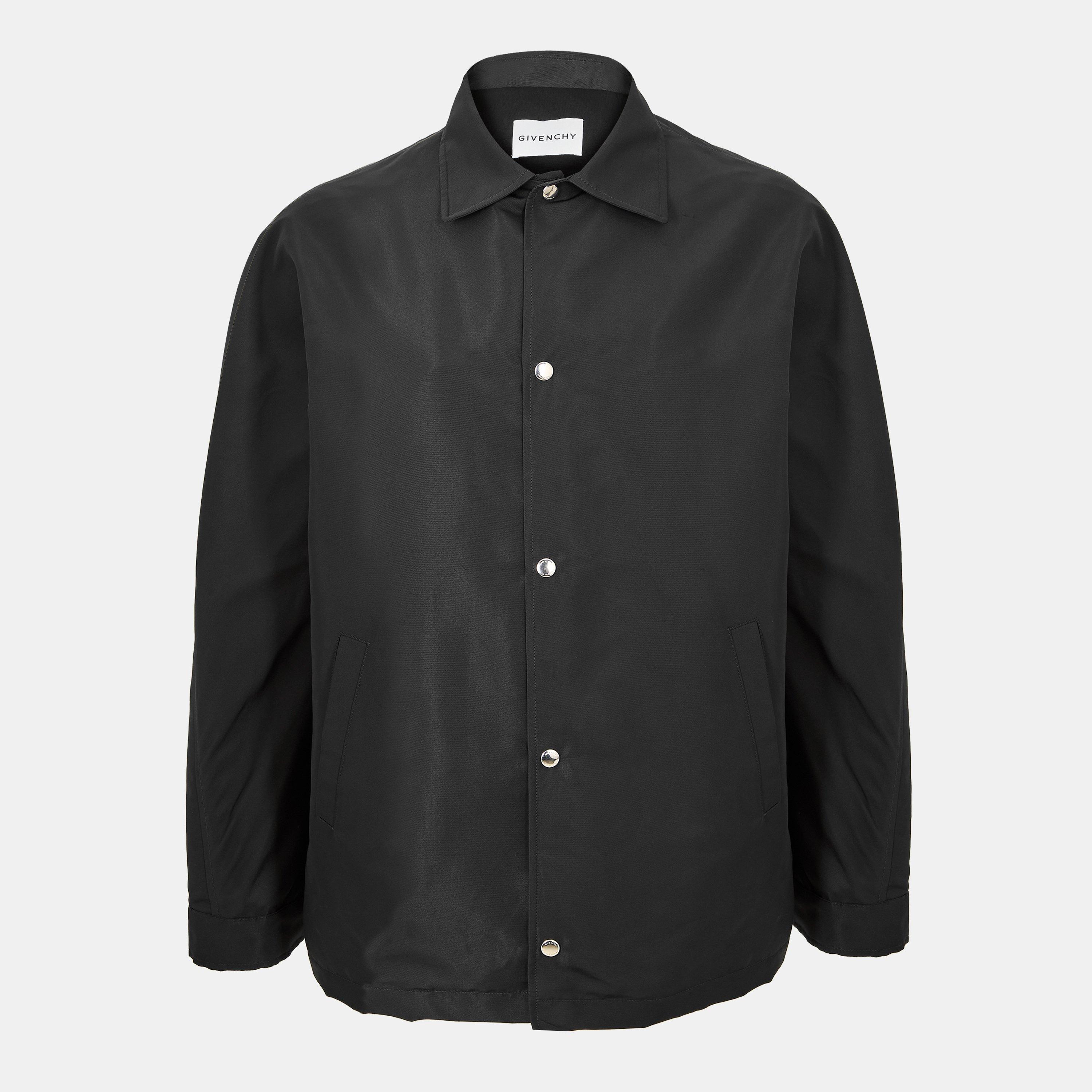 GIVENCHY Men's GIV Logo Coach Jacket - Black - Large