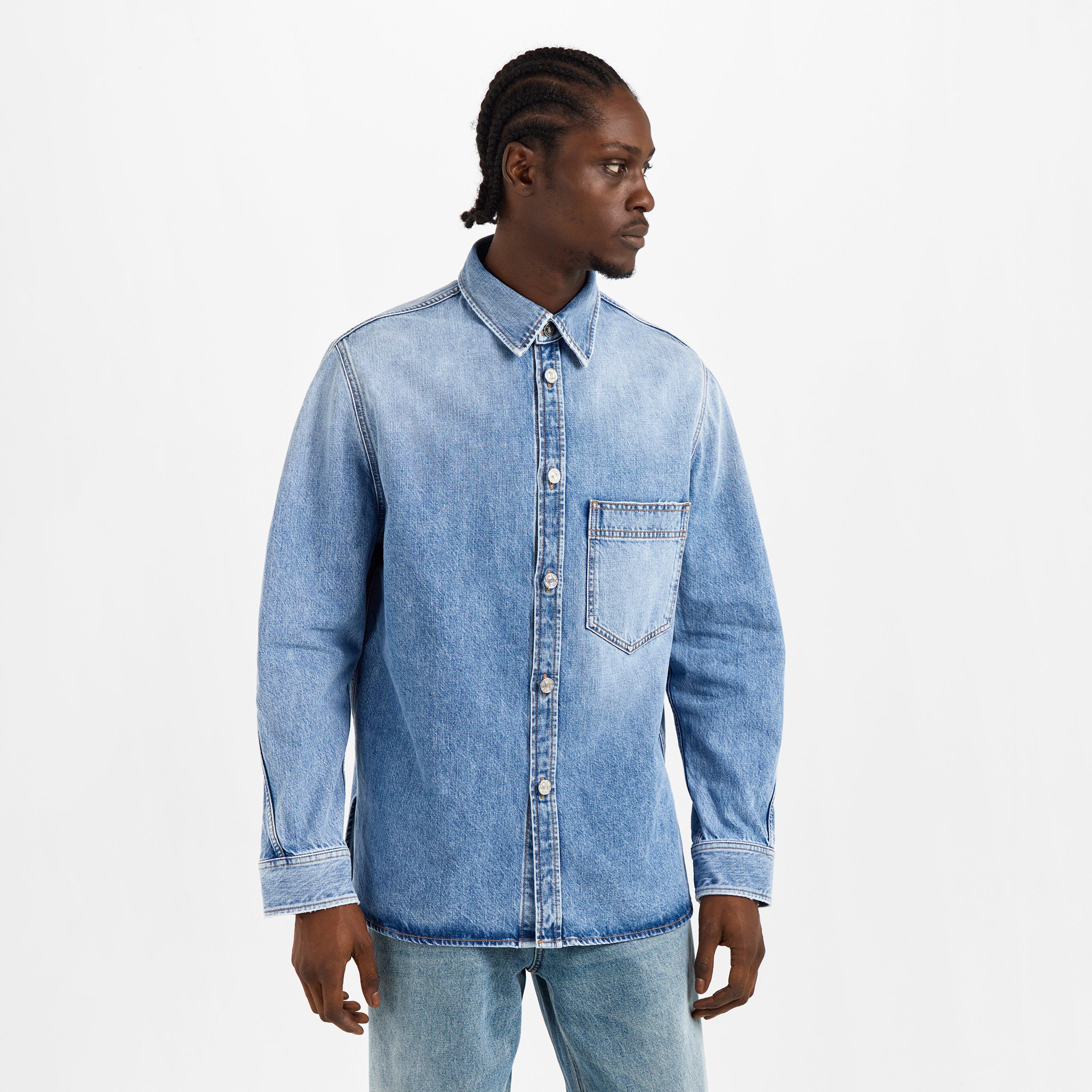 Light blue - GIVENCHY - Men's GIV Denim Overshirt - 3