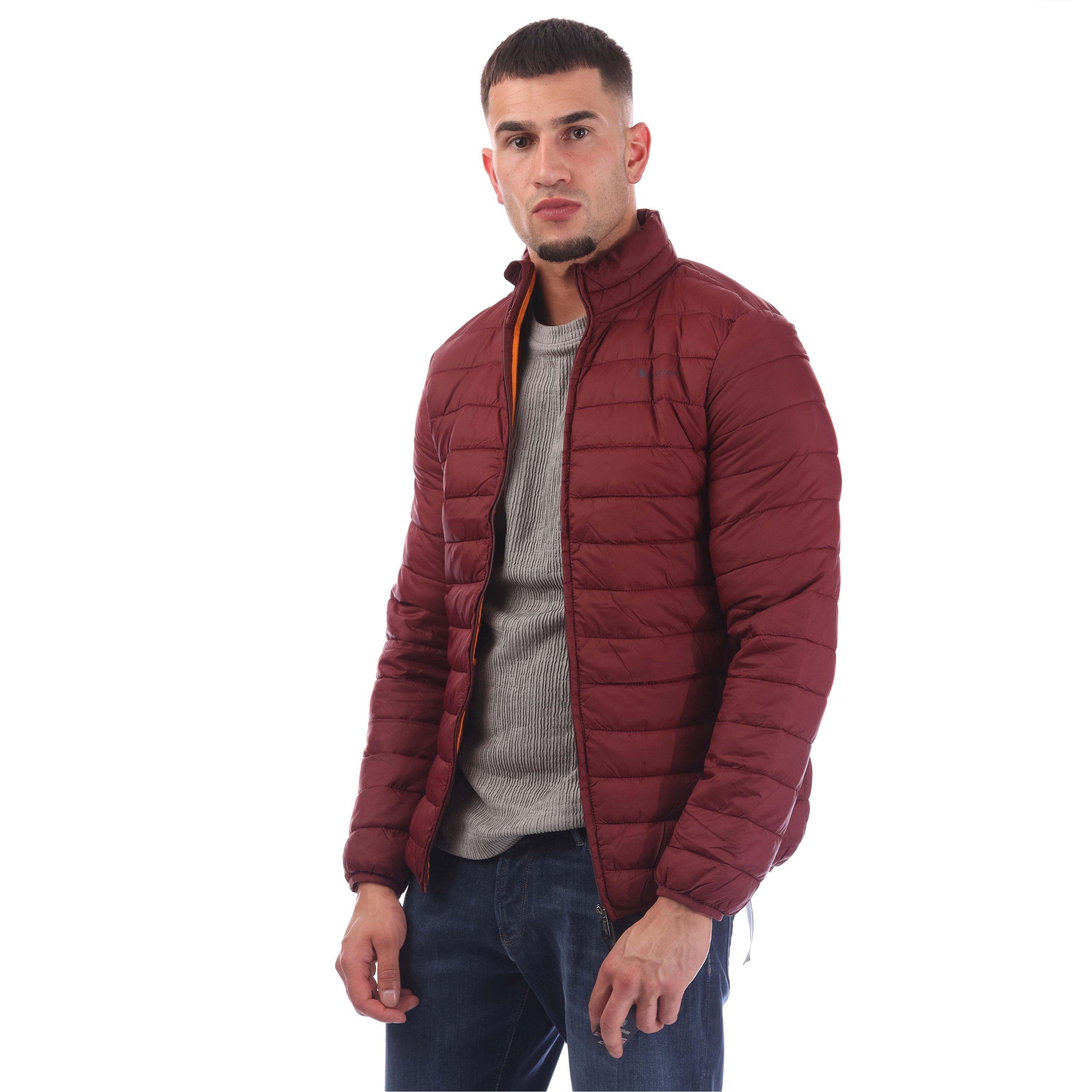 Aquascutum Men's Long Sleeve Medium Puffer Jacket - Bordeaux - Medium