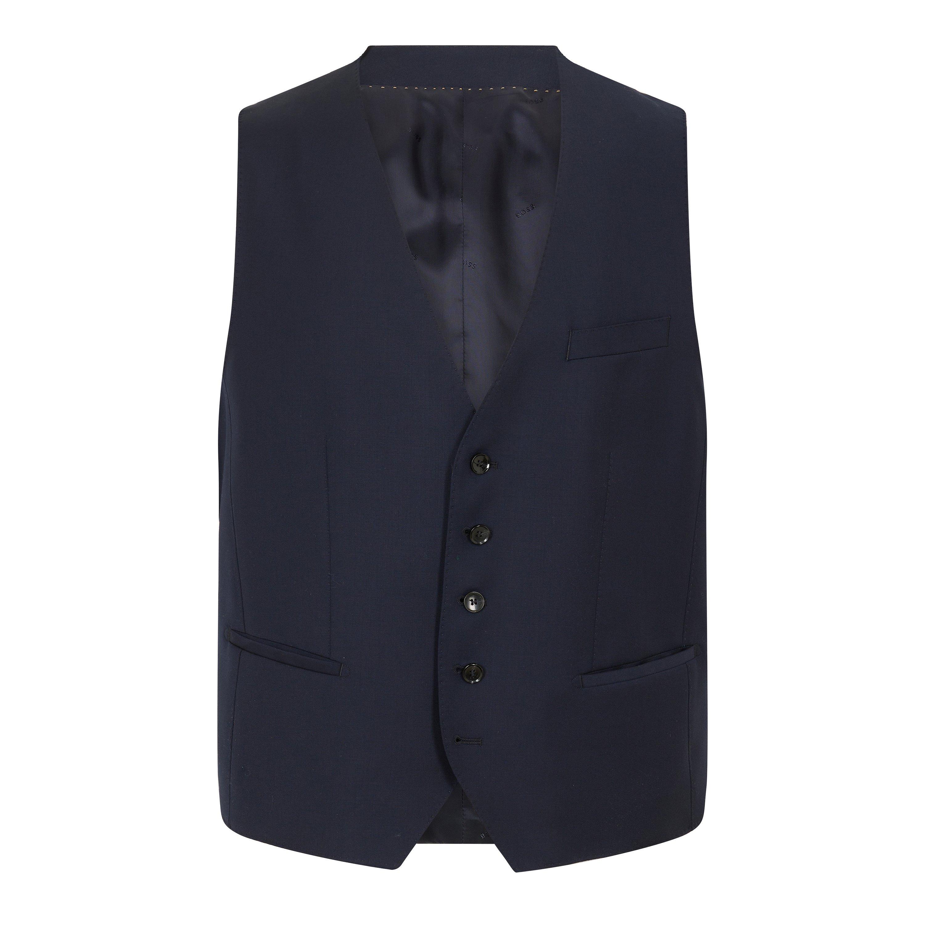 Navy - Boss - Men's T-Harvers-Vest Blazer - 1