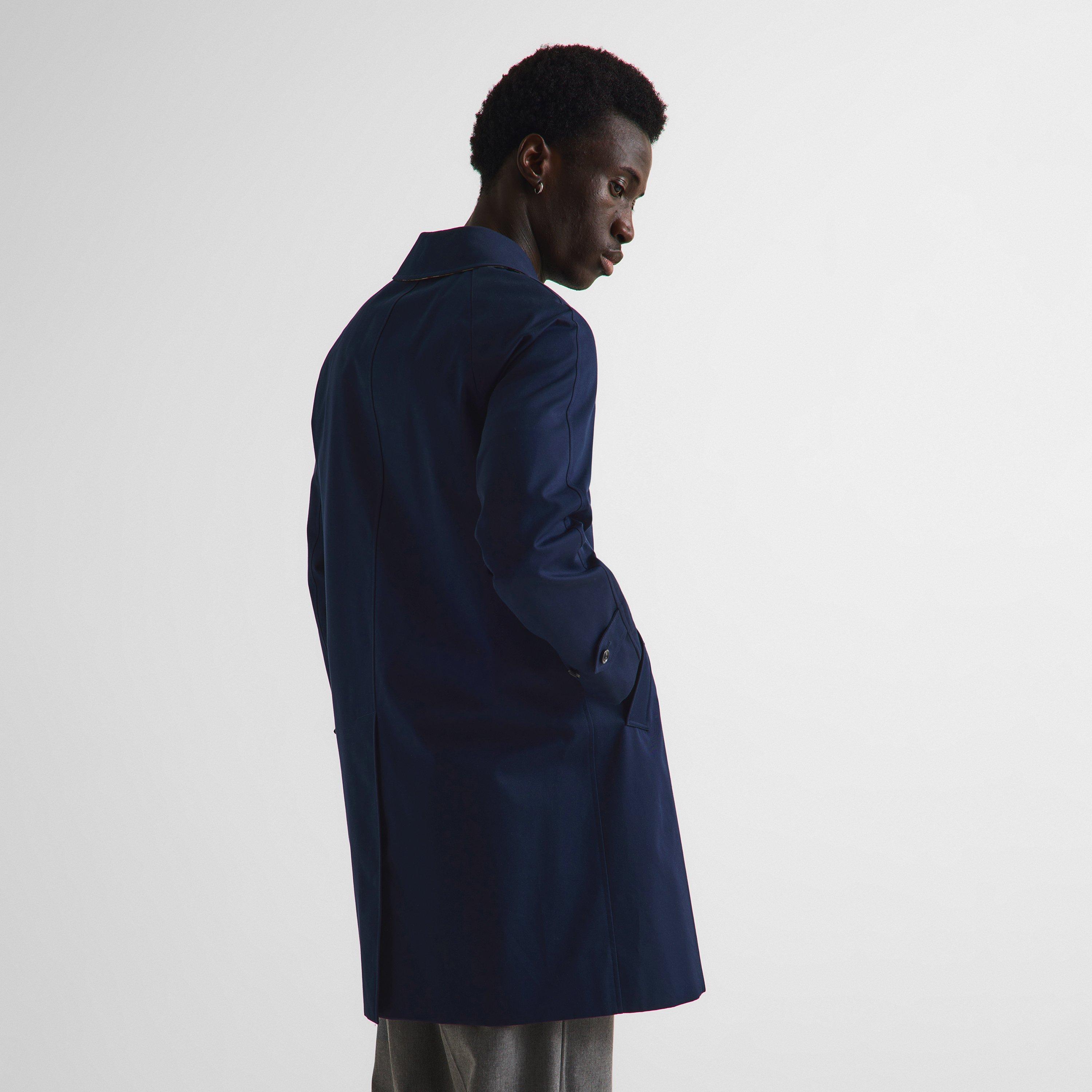 Navy - Burberry - Men's Camden Car Trench Coat - 4