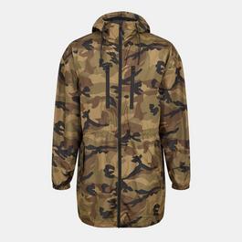 Brave Soul Camo Print Oversized Parka