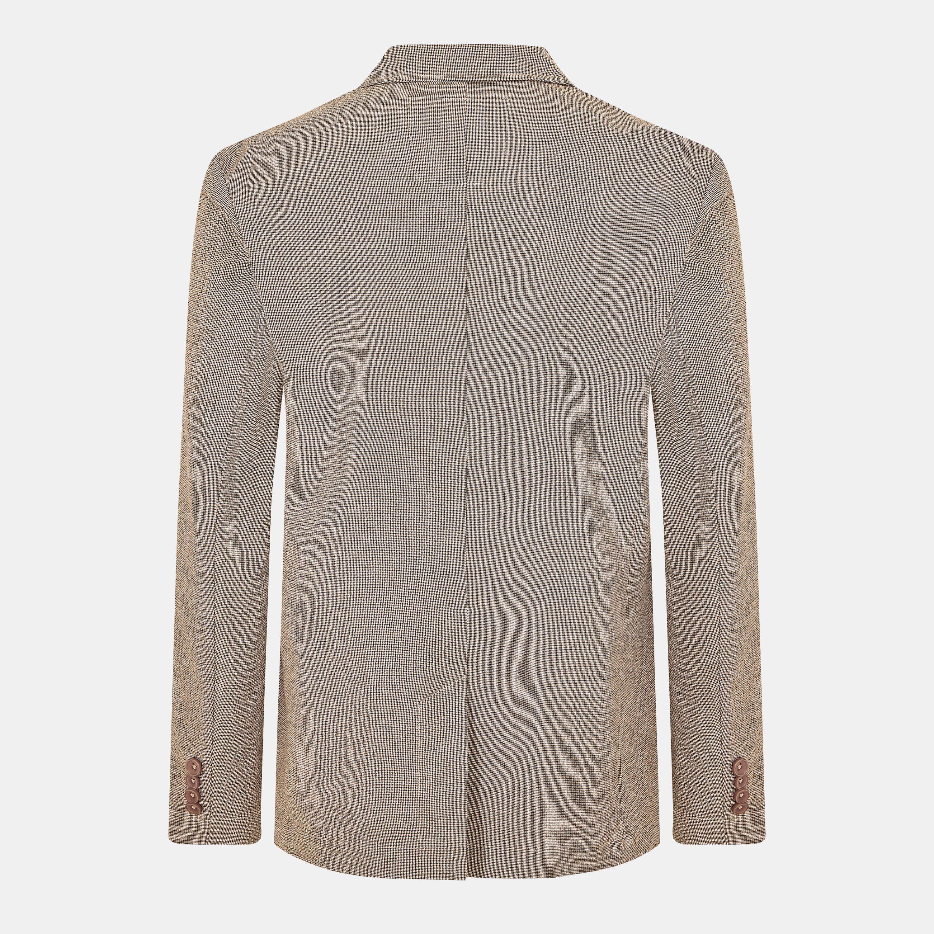 LGrey Check - Brave Soul - Mens Light Blue Chambray Blazer with Pockets - 2