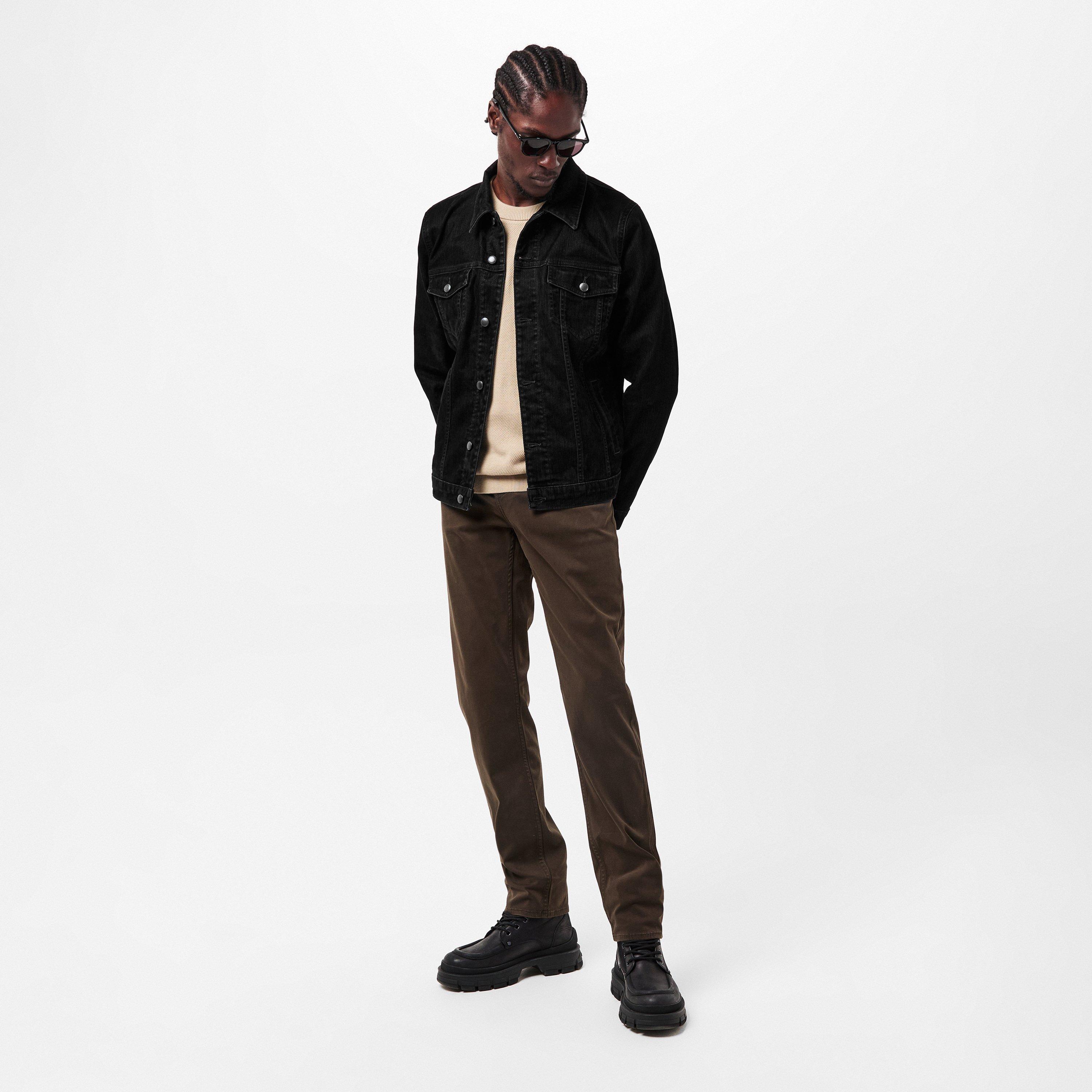 Lava Black - 7 For All Mankind - Men's Perfect Denim Jacket - 6