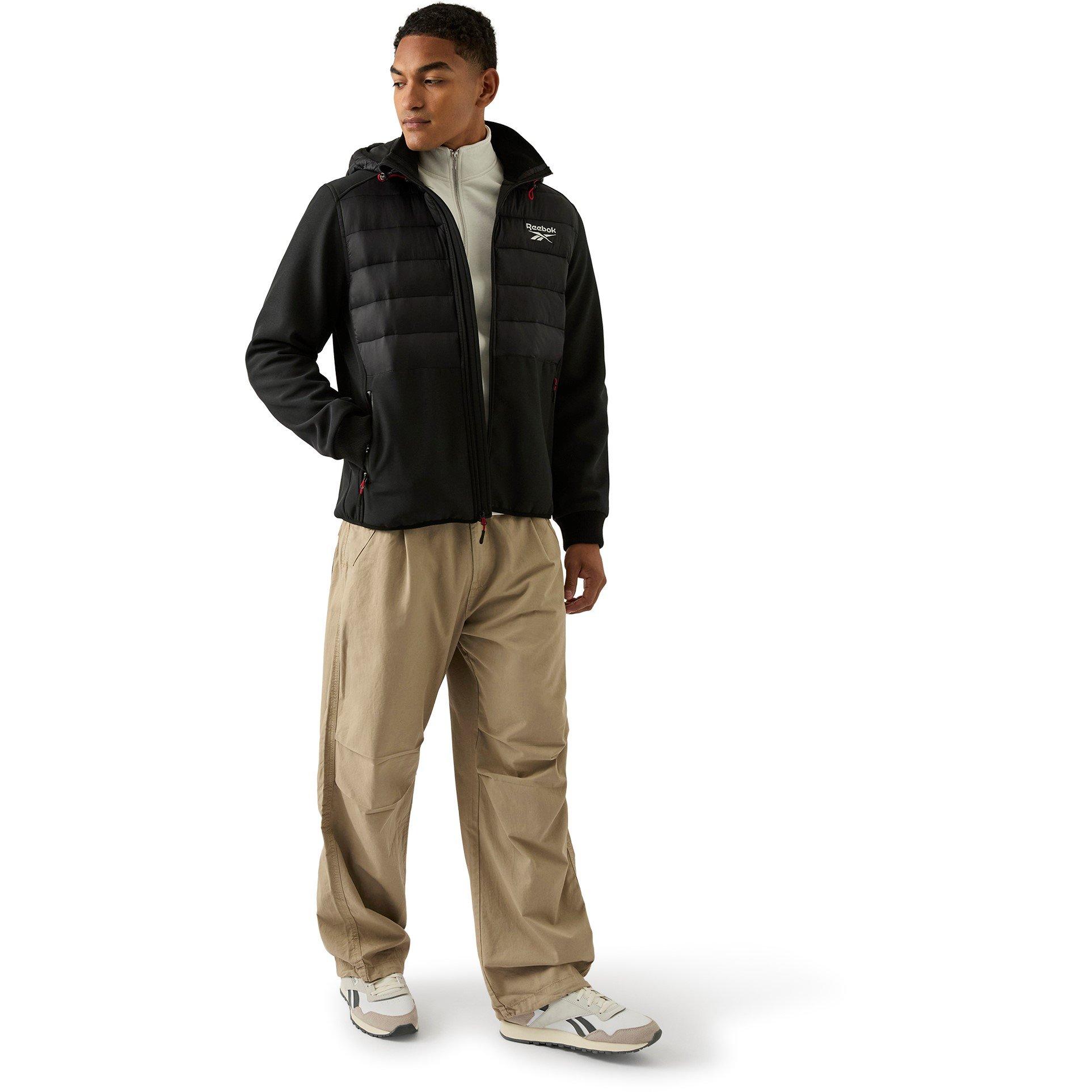 Schwarz - Reebok - Men's  Water-Resistant Rain Anorak - 3