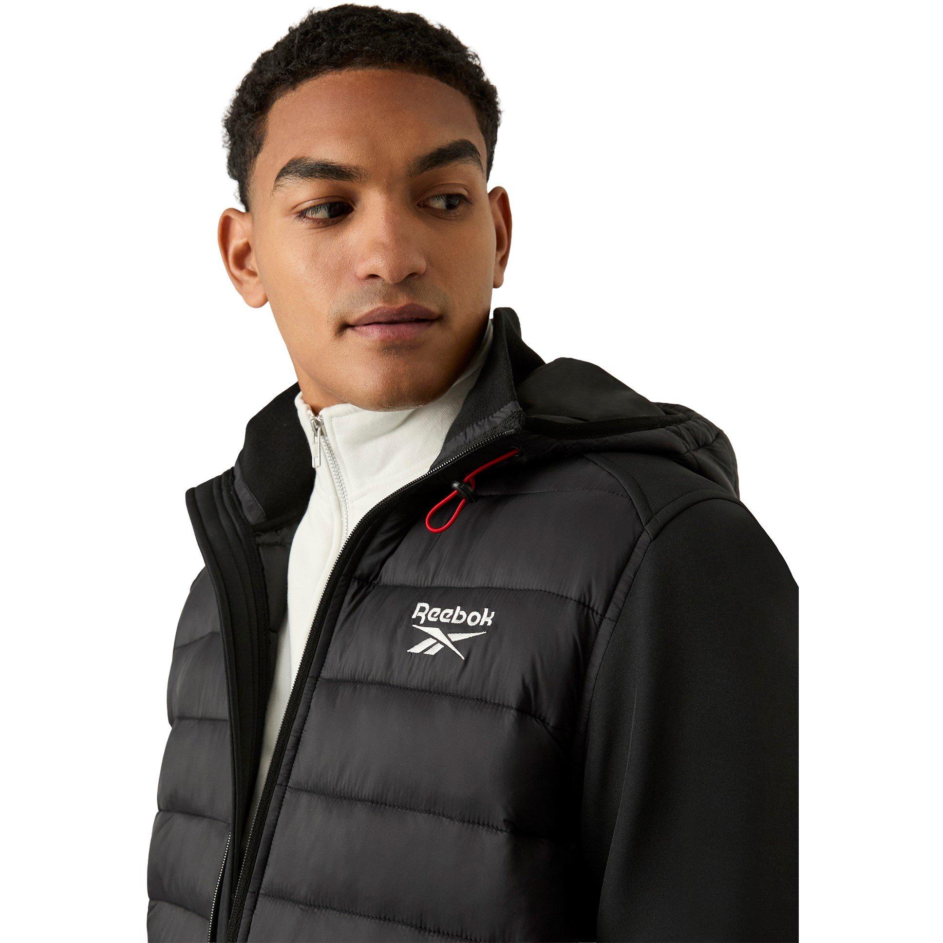 Schwarz - Reebok - Men's  Water-Resistant Rain Anorak - 4