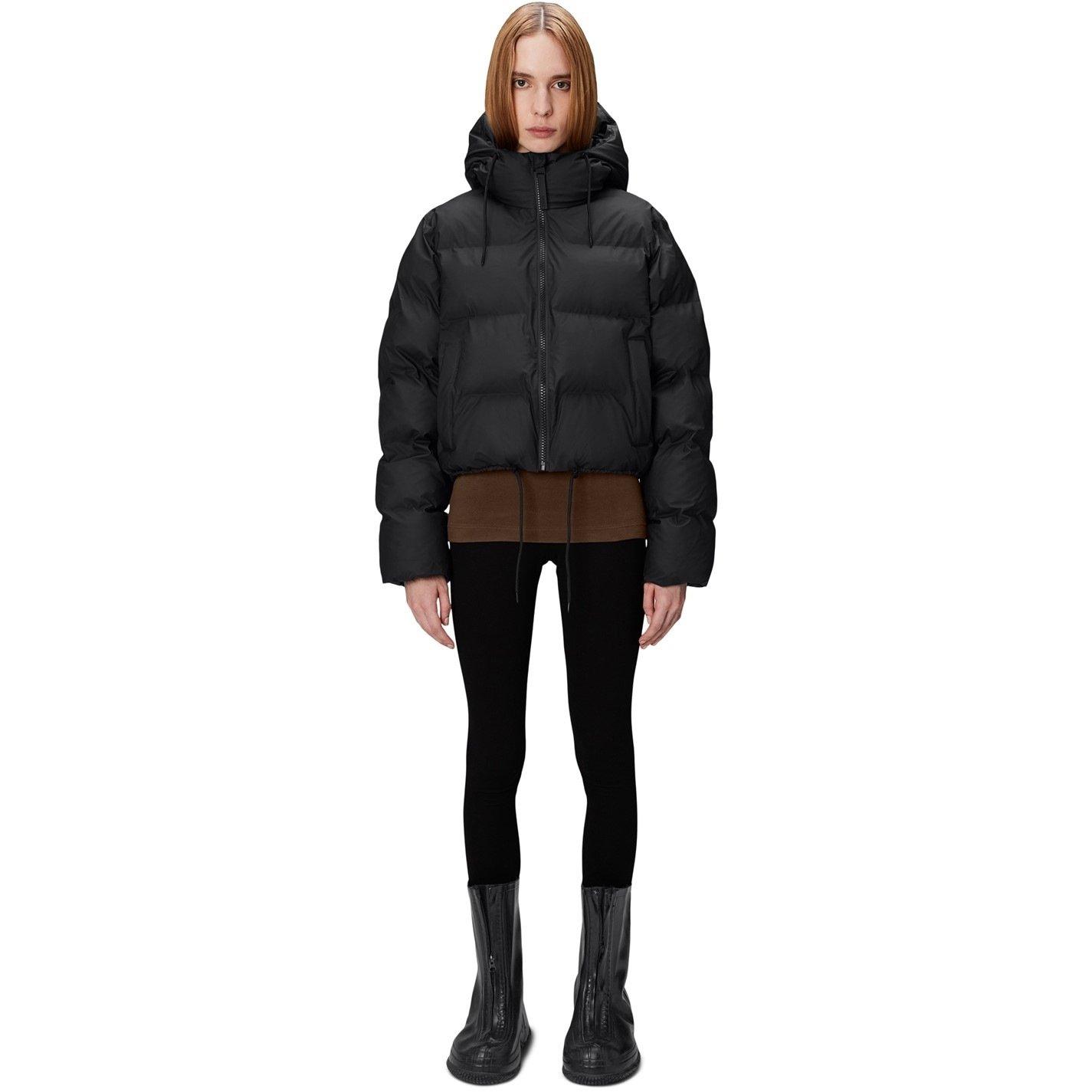 01 Black - Rains - Women's Alta Water-Resistant Quilted Short Puffer Jacket - 3