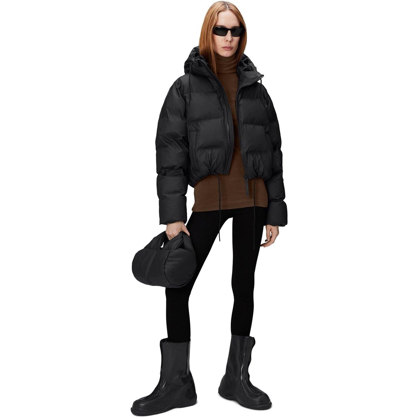 01 Black - Rains - Women's Alta Water-Resistant Quilted Short Puffer Jacket - 5