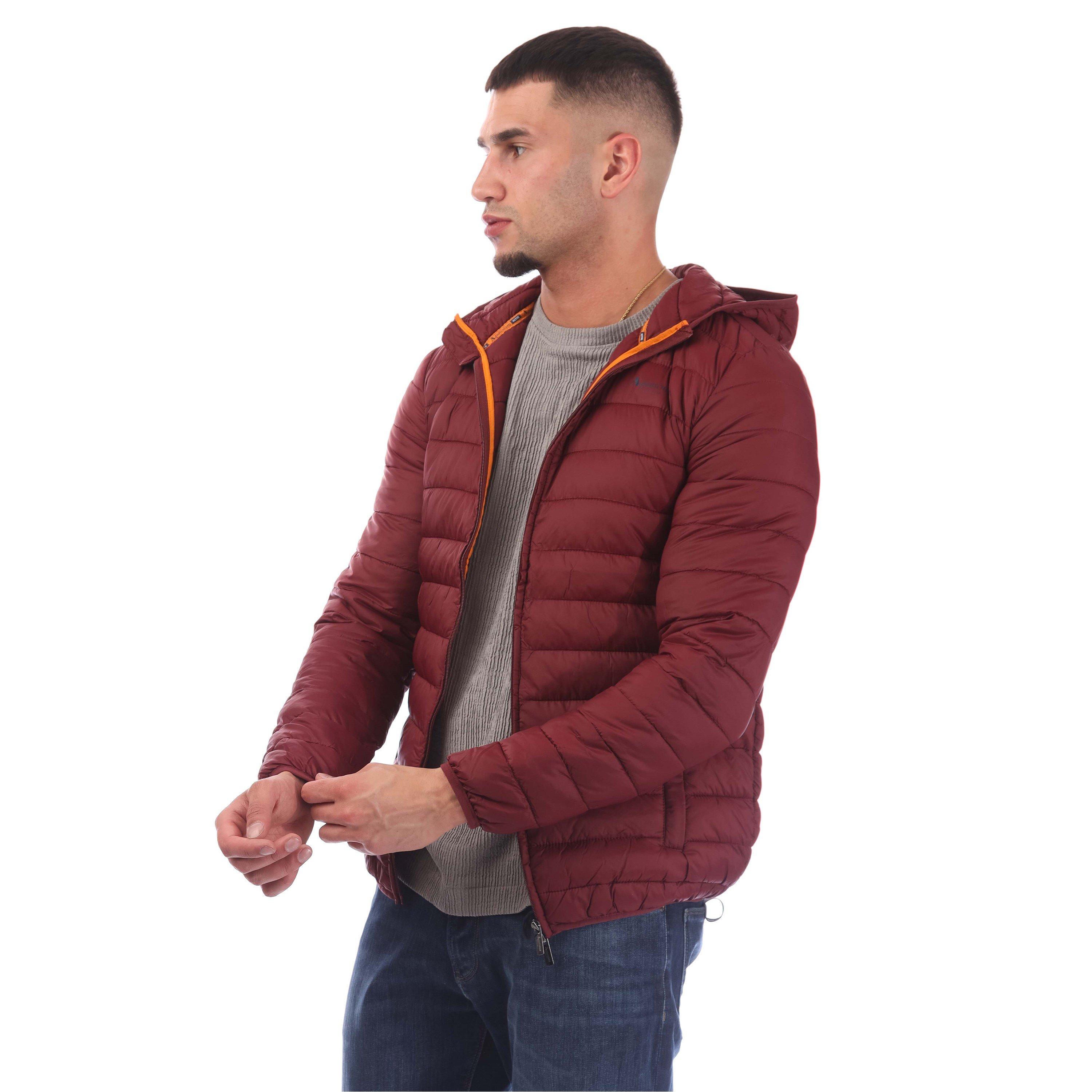 Aquascutum Men's Hooded Hip Length Long Sleeve Puffer Jacket Blue Small - Image 3