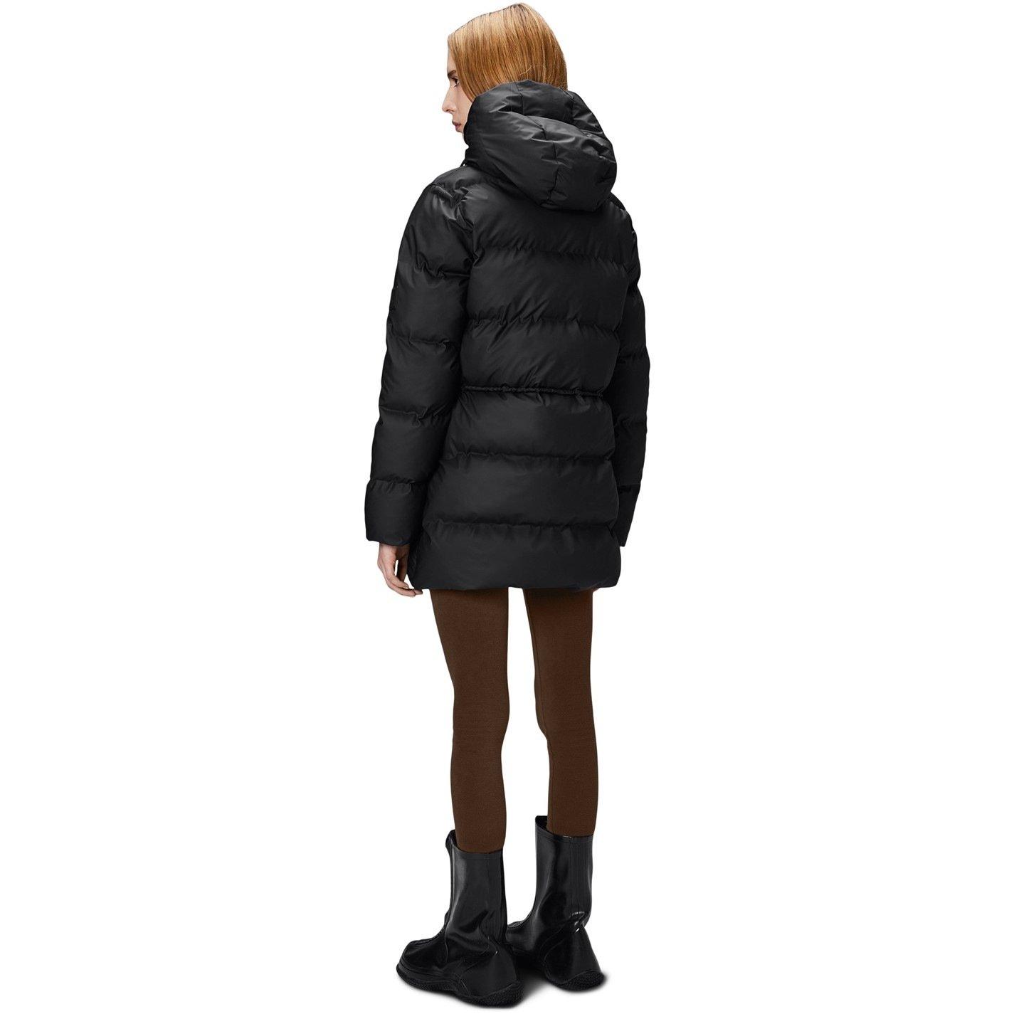01 Black - Rains - Alta Water-Resistant Insulated Long Puffer Jacket - 2