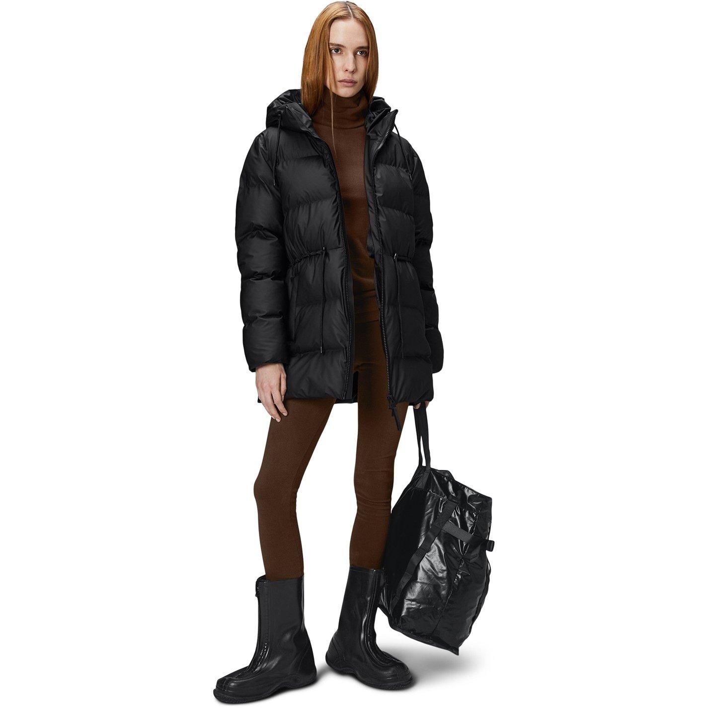 01 Black - Rains - Alta Water-Resistant Insulated Long Puffer Jacket - 3