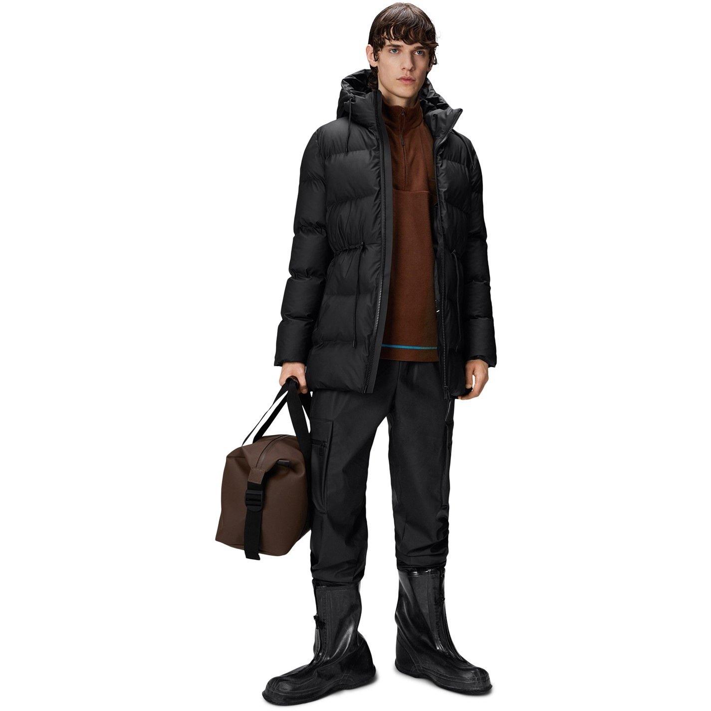 01 Black - Rains - Alta Water-Resistant Insulated Long Puffer Jacket - 6