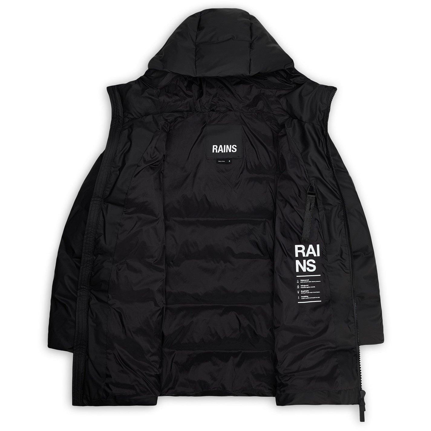 01 Black - Rains - Alta Water-Resistant Insulated Long Puffer Jacket - 7