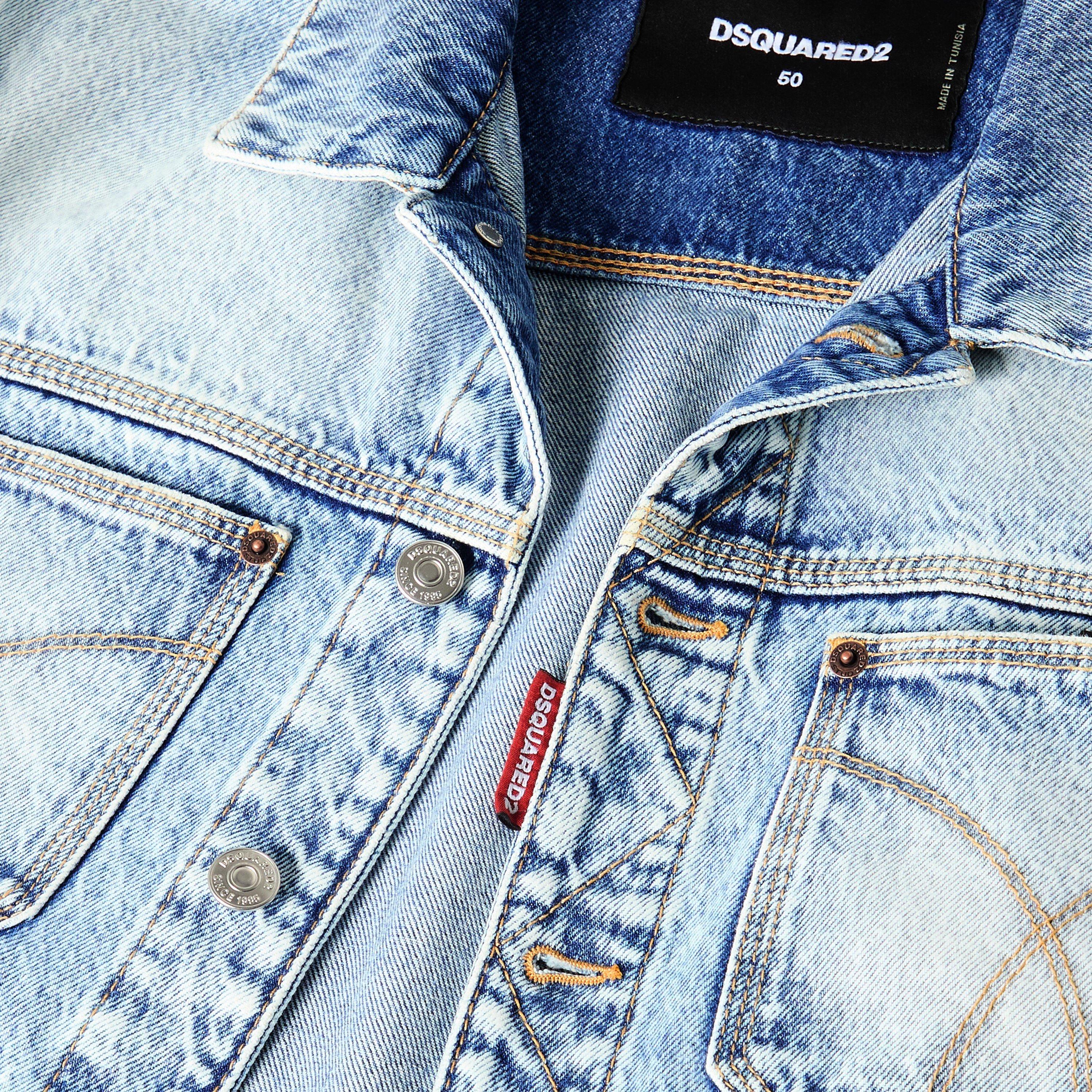 Navy Blue - DSquared2 - Men's DSQ Denim Jacket - 5