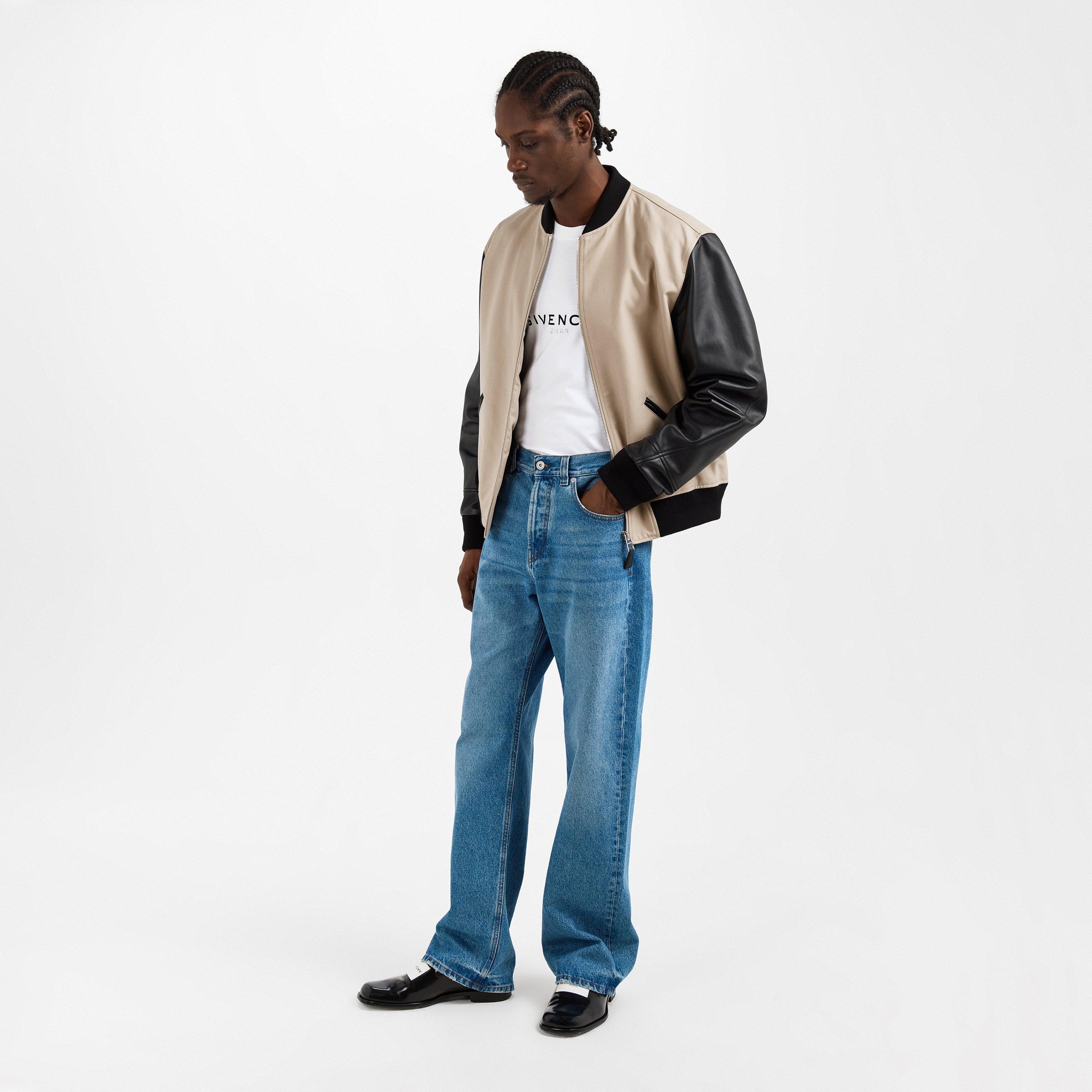 Black/Beige - GIVENCHY - Men's GIV Logo Varsity Jacket - 6