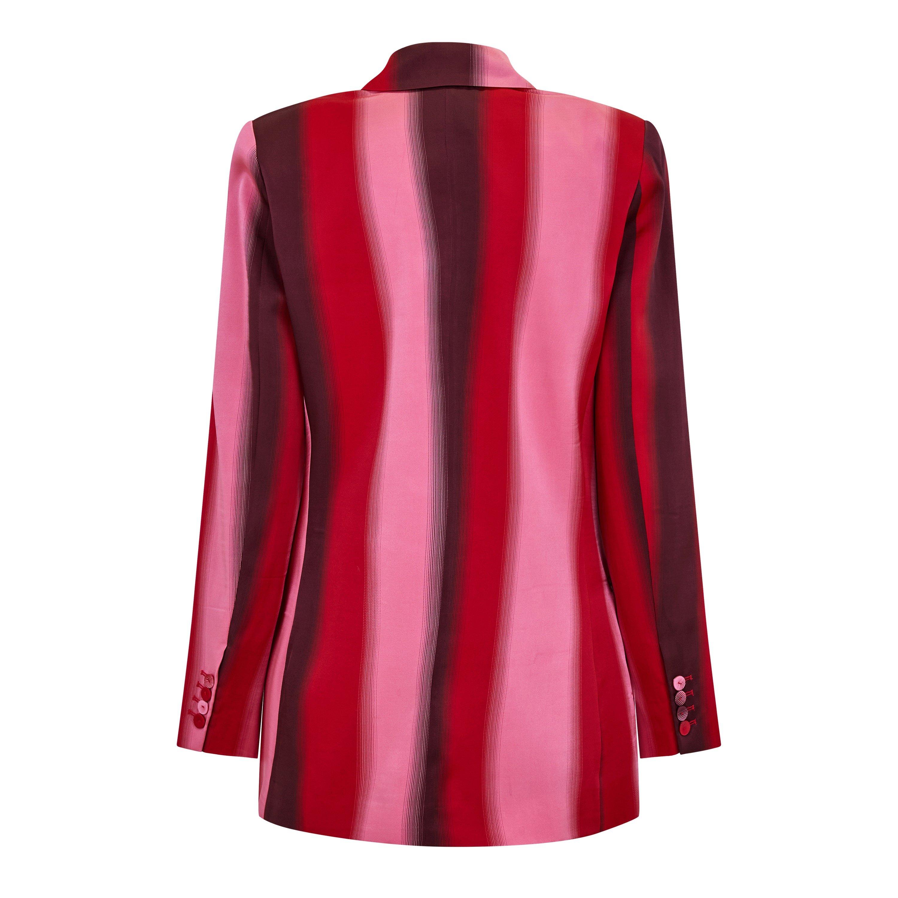 Lollipop Multi - Cult Gaia - Women's Rene Double-Breasted Striped Viscose Long Sleeve Slim Fit Blazer - 5