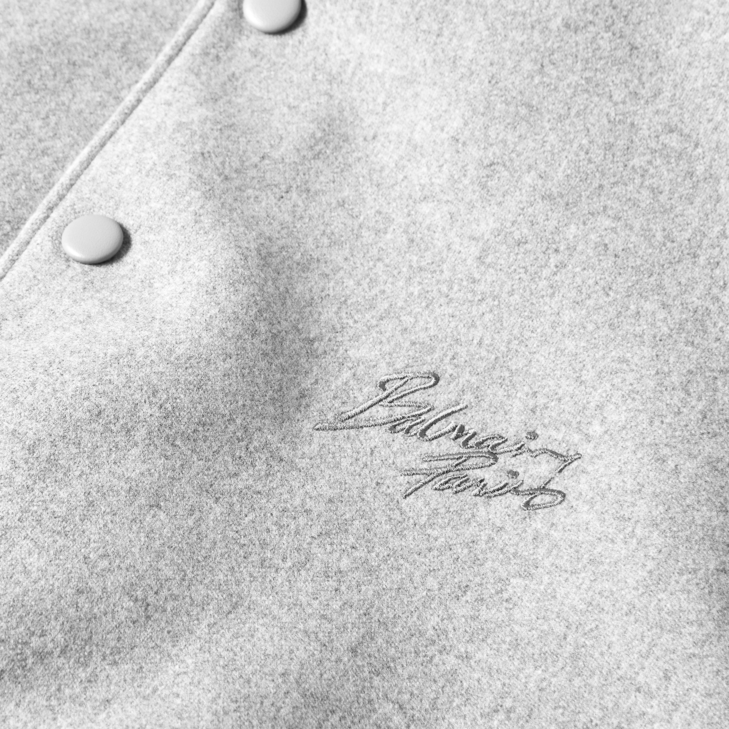 Grey - Balmain - Men's Signature Varsity Jacket - 5