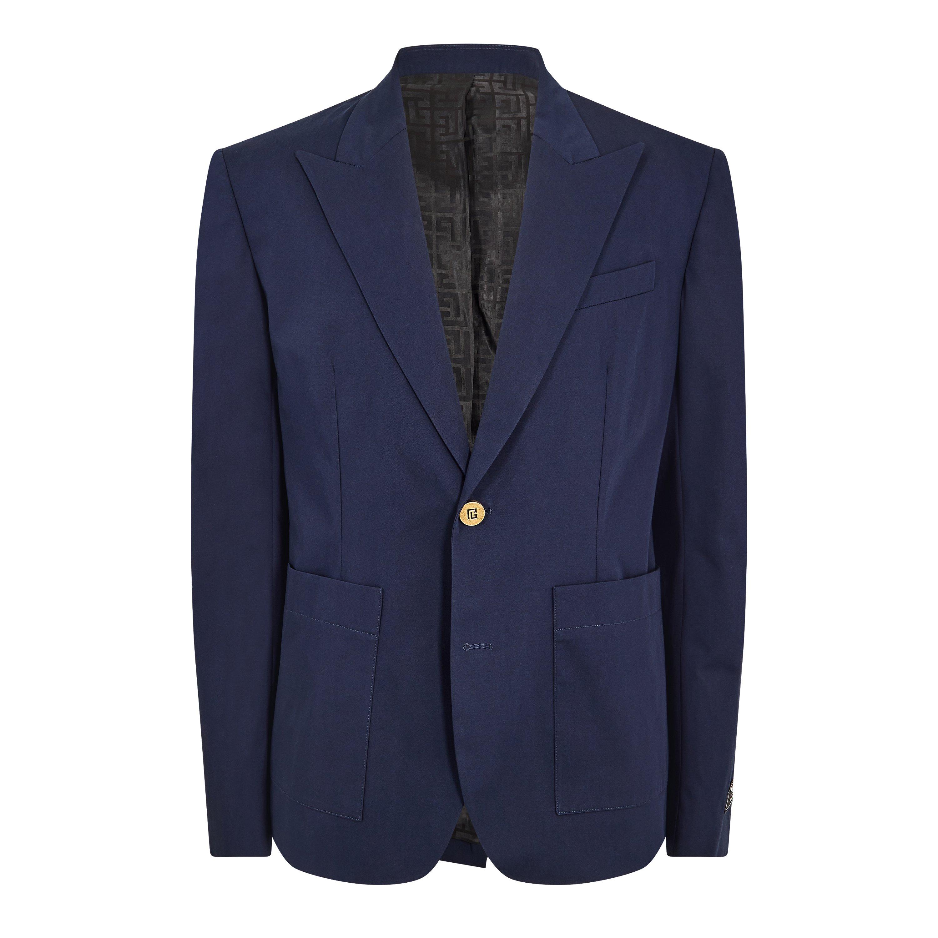 Balmain Men's Twill Blazer - Marine - XL