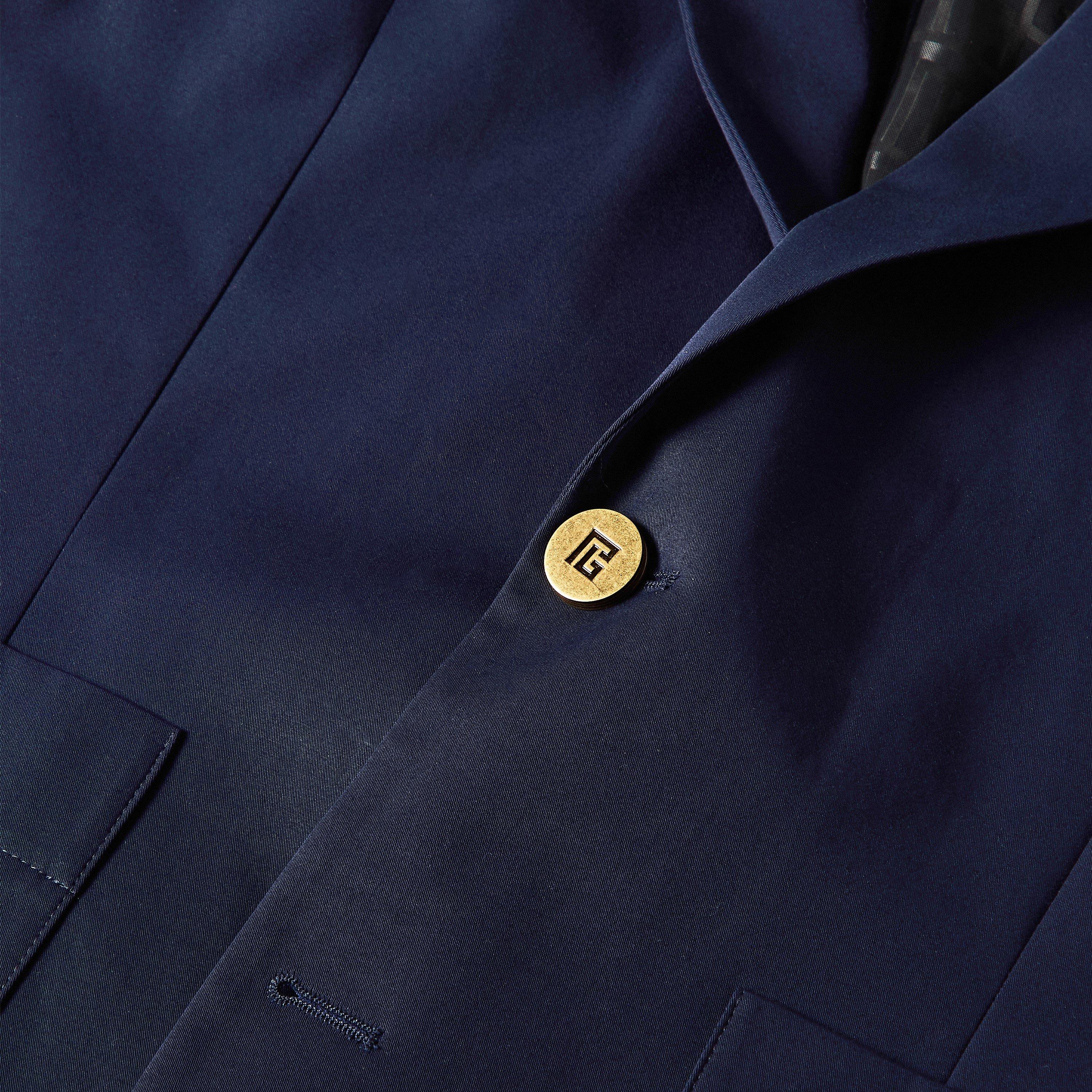 Marine - Balmain - Men's Twill Blazer - 5