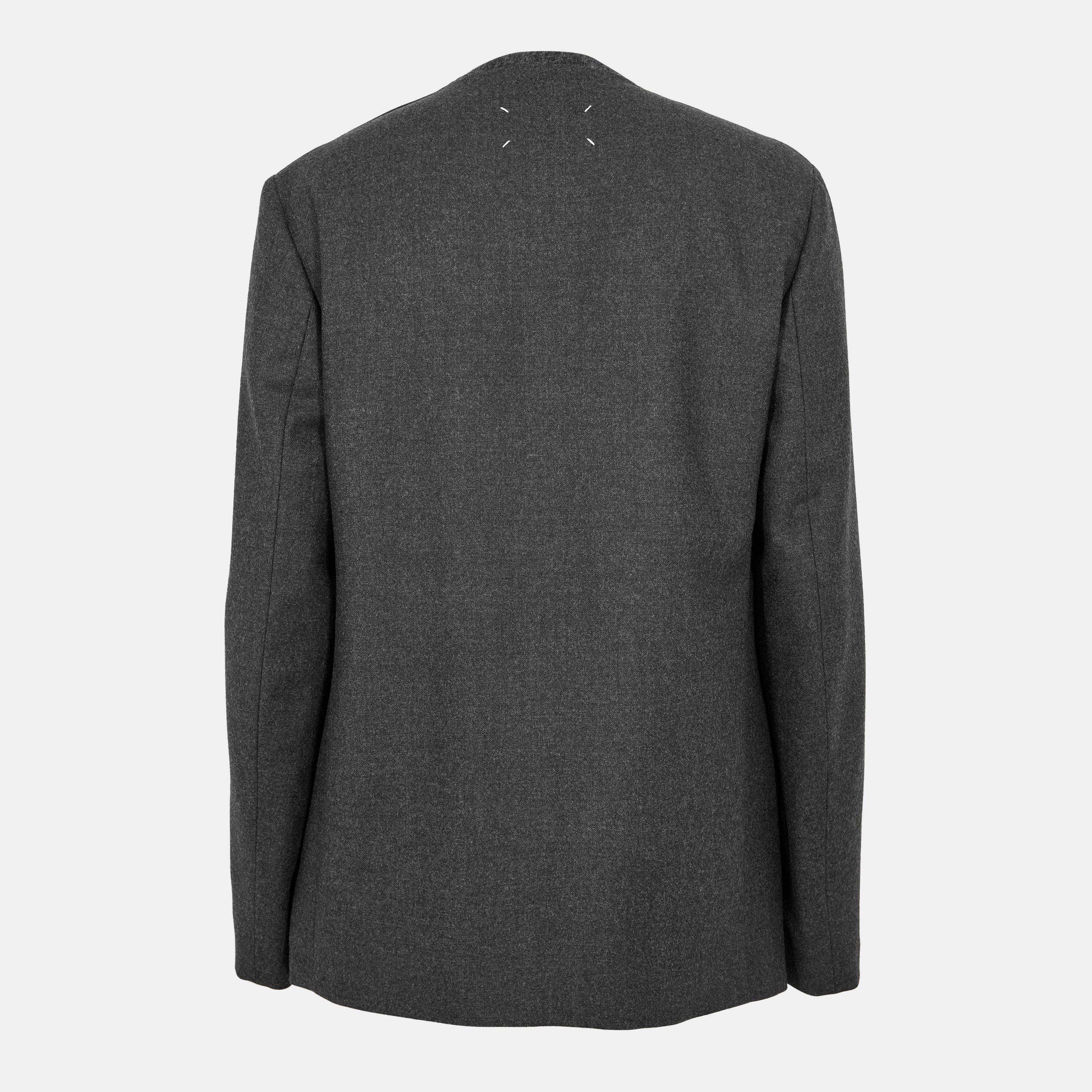 Charcoal Mel - Maison Margiela - Men's Wool Flannel Blazer - 2
