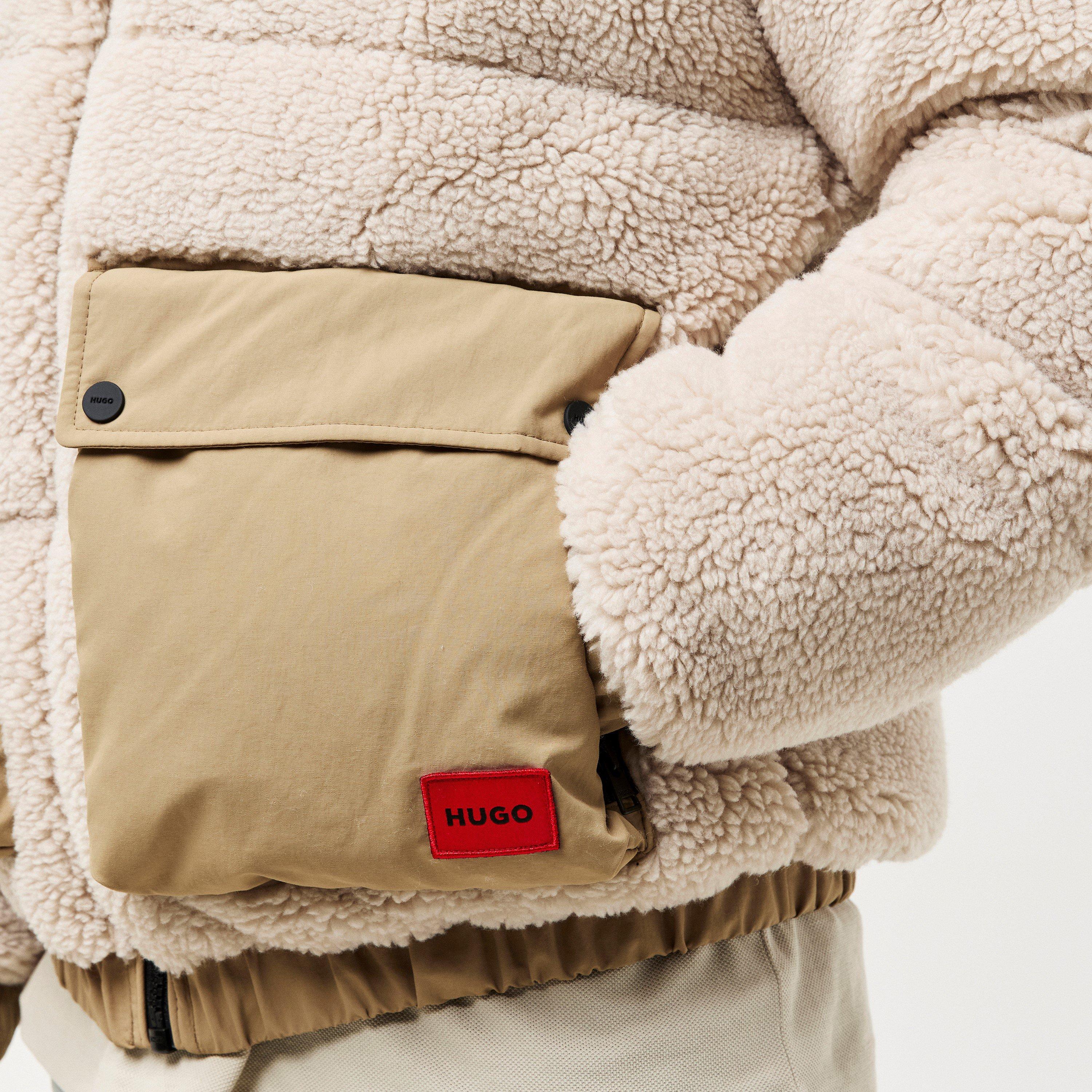 Natural - Hugo - Men's 's Textured Sherpa Jacket - 5