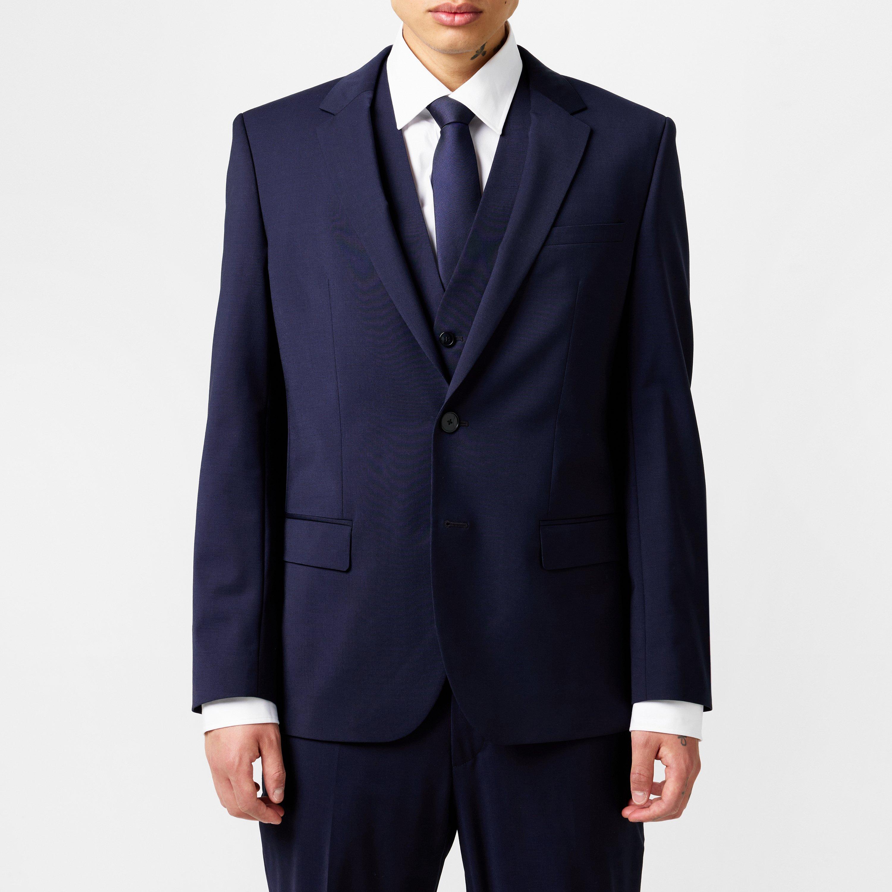Dark Blue 405 - Hugo - Men's Henry Flex Single-Breasted Suit Jacket - 3