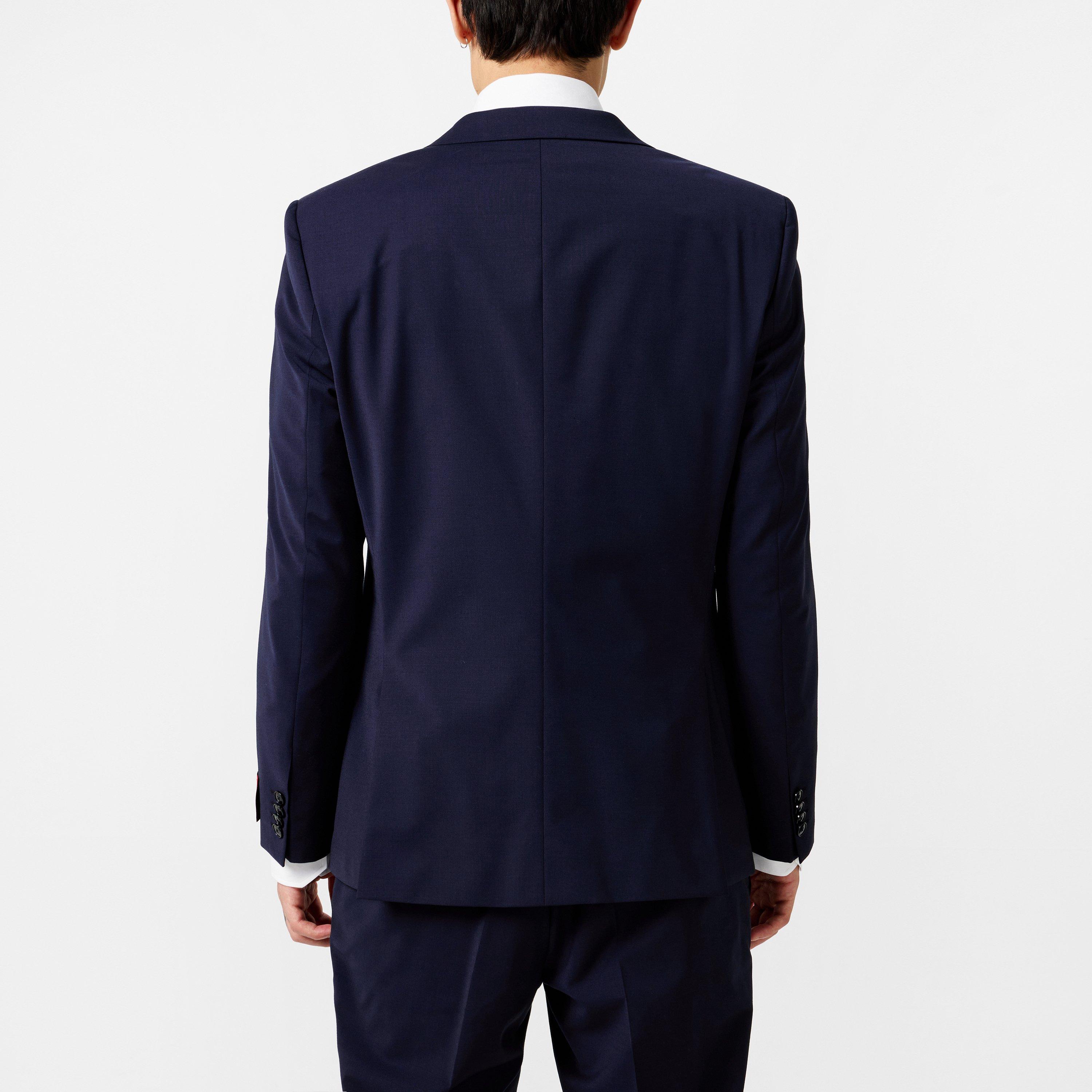 Dark Blue 405 - Hugo - Men's Henry Flex Single-Breasted Suit Jacket - 4