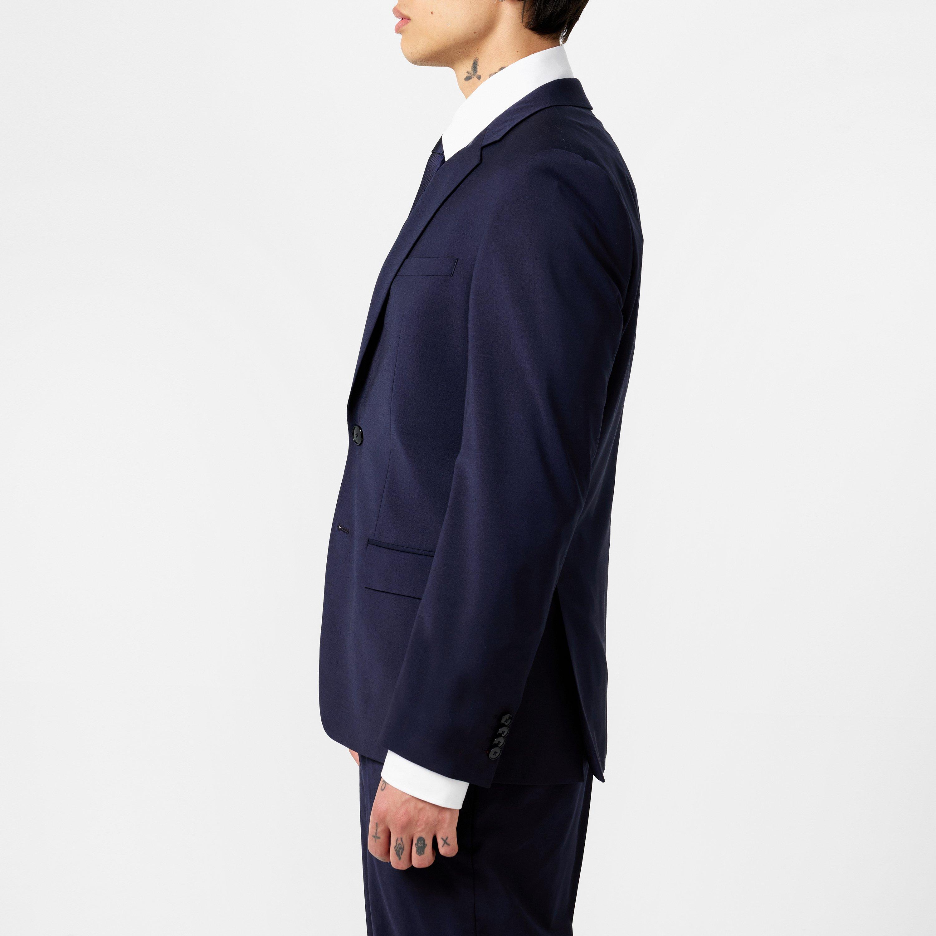 Dark Blue 405 - Hugo - Men's Henry Flex Single-Breasted Suit Jacket - 5