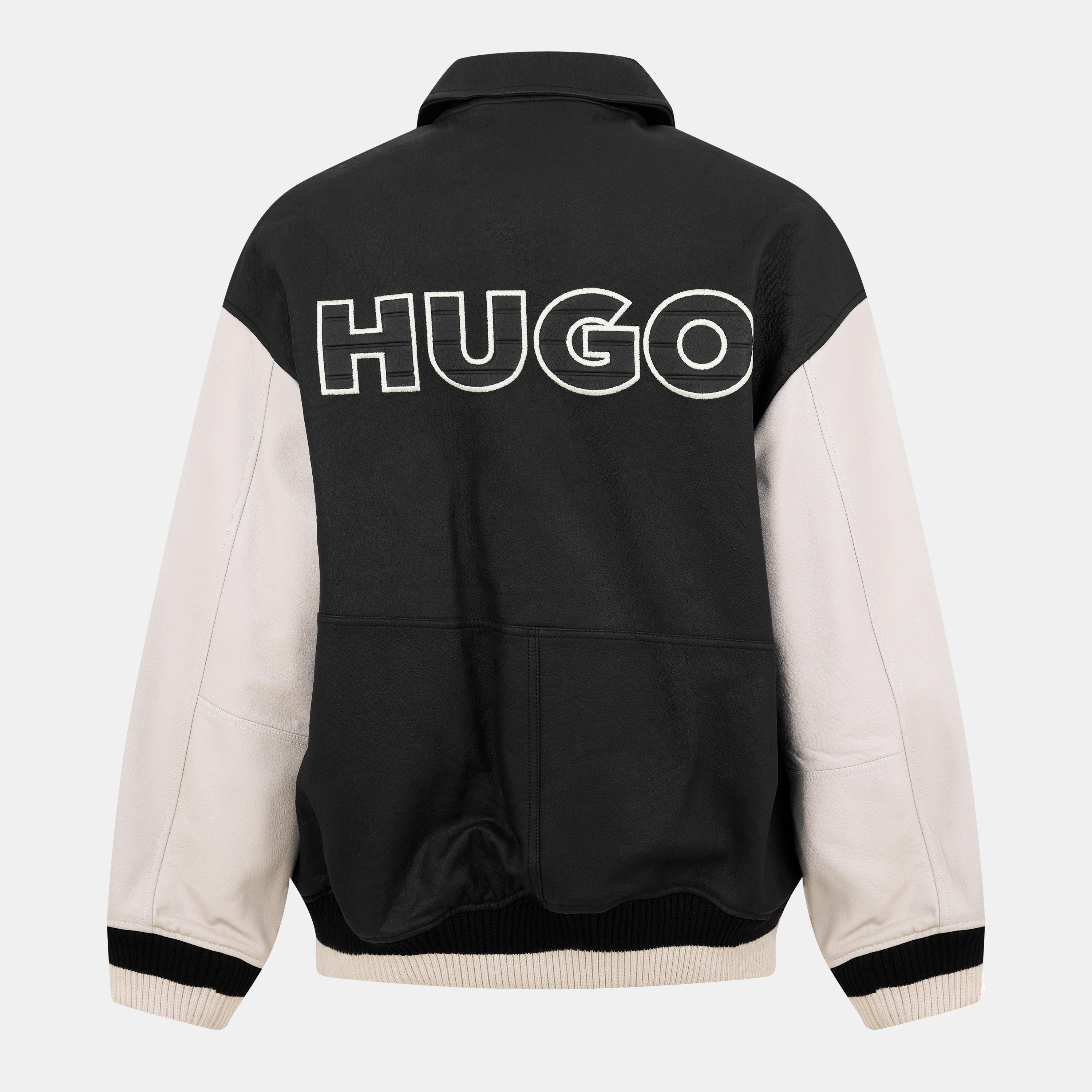 Black - Hugo - Men's Limer 01 Metal Hardware Bomber Jacket - 2