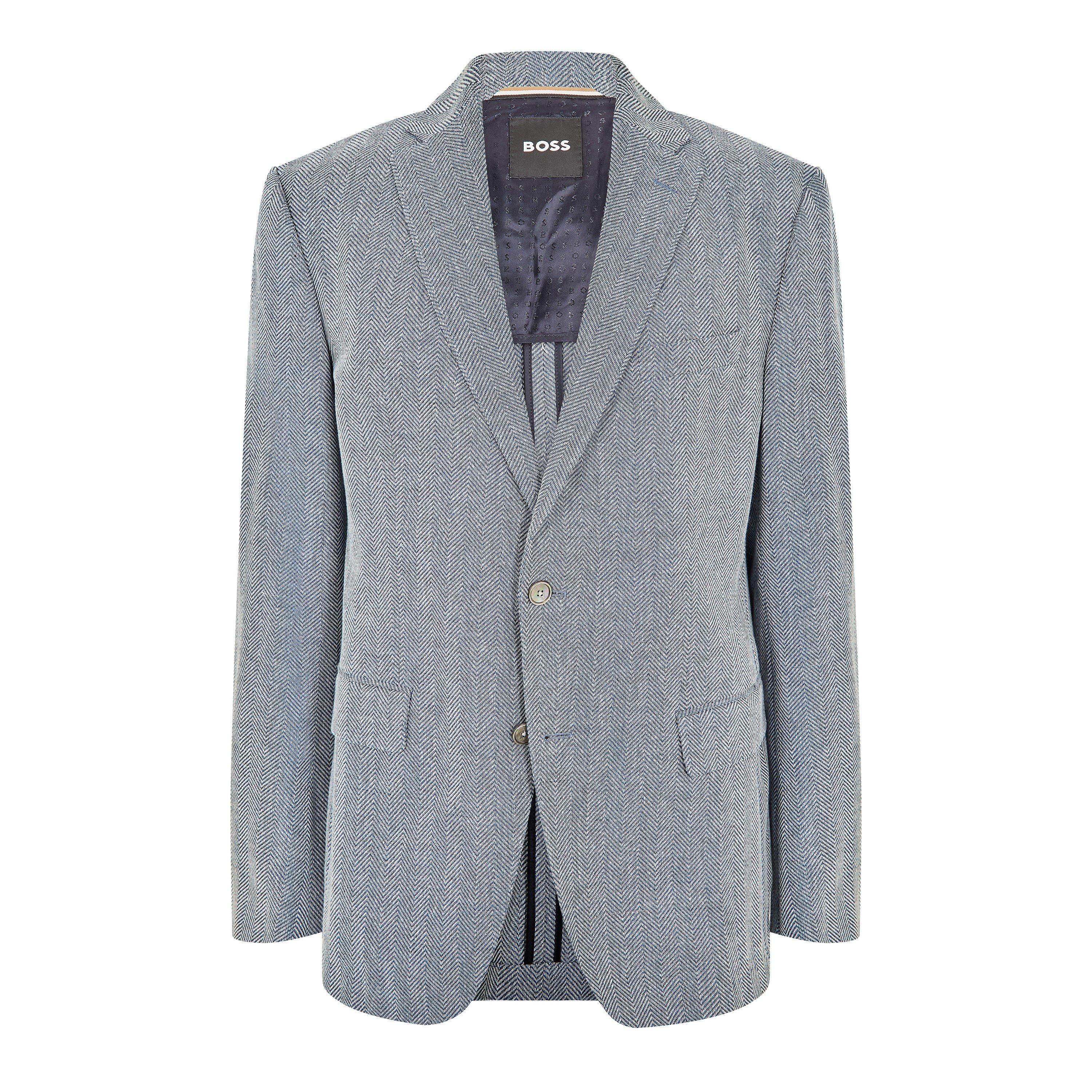 Boss Men's H-Hutson-Elbow Blazer - Open Blue - 36 (46)