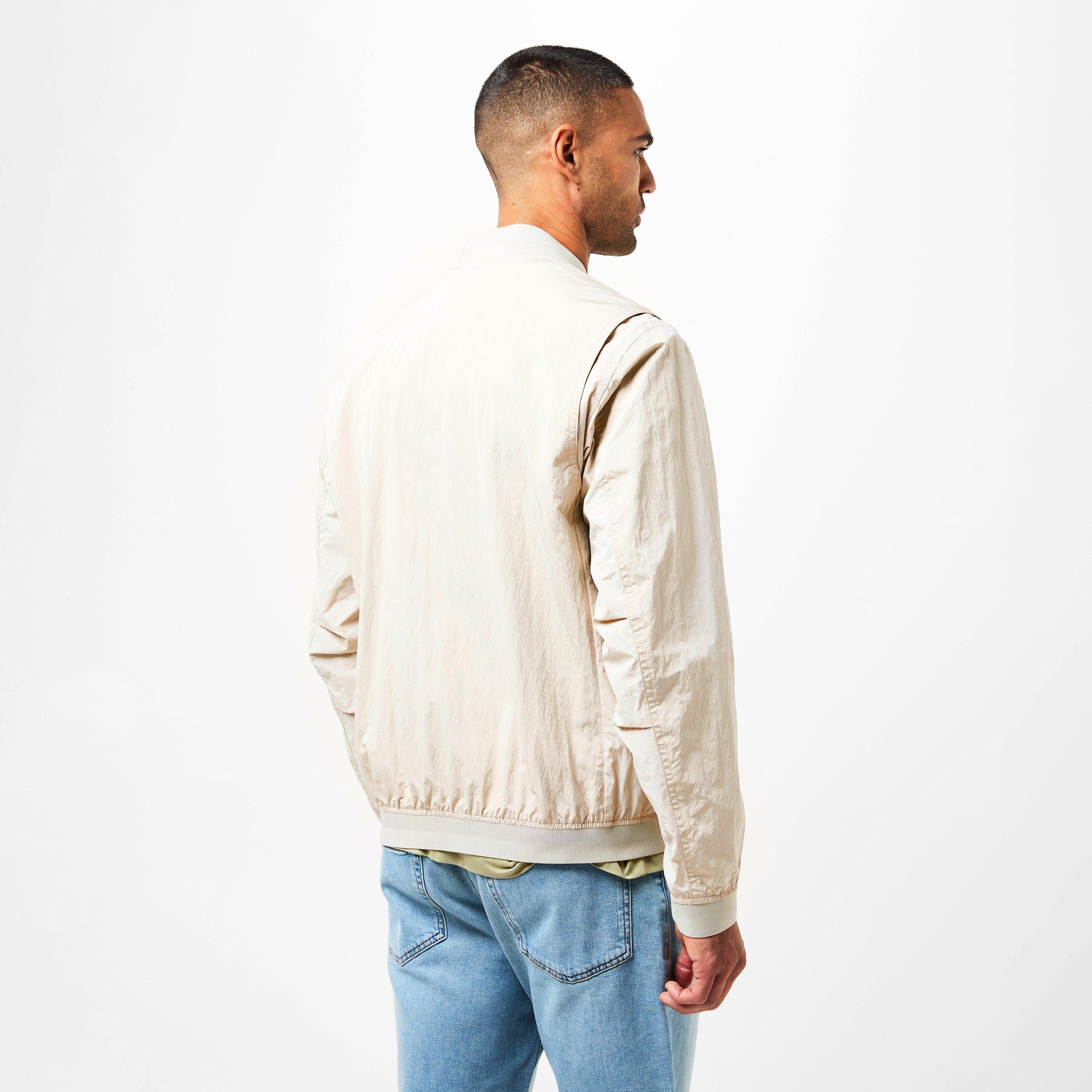 Light Beige - Boss - Men's Othmare Lightweight Long Sleeve Bomber Jacket - 4