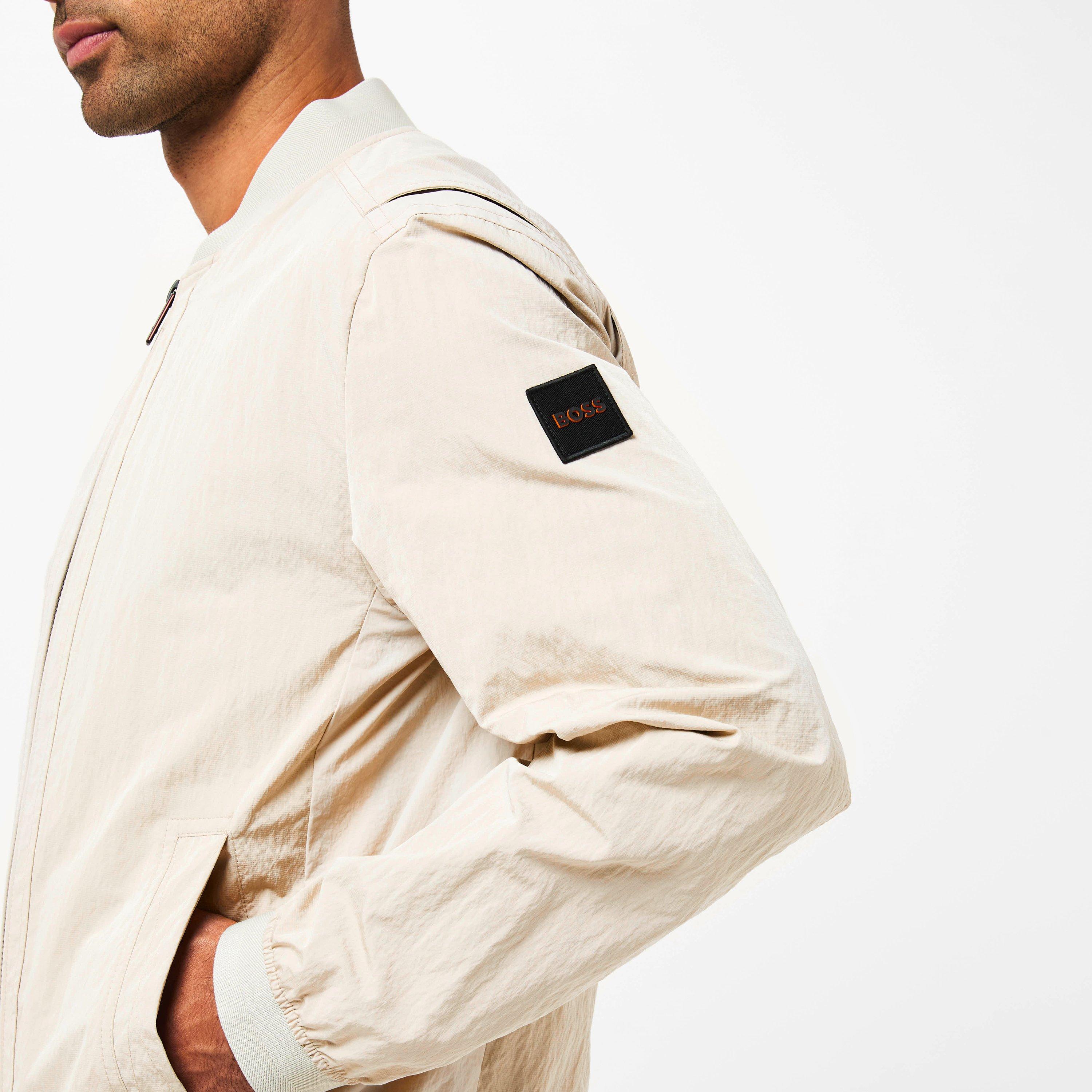 Light Beige - Boss - Men's Othmare Lightweight Long Sleeve Bomber Jacket - 5